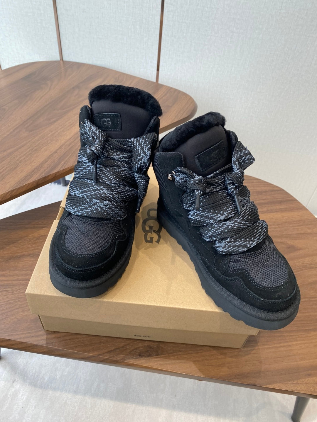 UGG Knitted Shearling Snow Boots