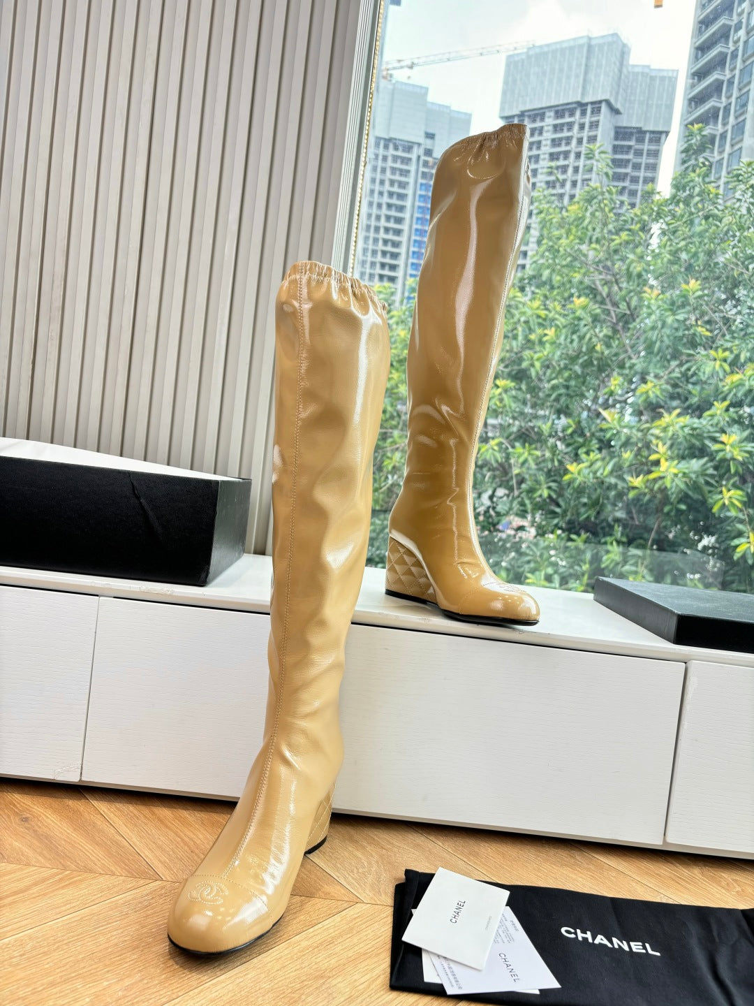 Chanel Patent Leather Combat Boots – Autumn/Winter Collection
