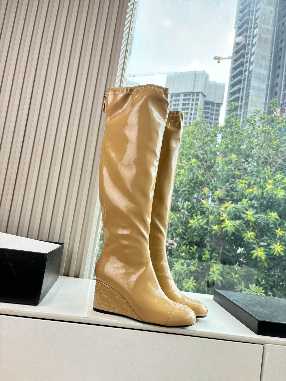 Chanel Patent Leather Combat Boots – Autumn/Winter Collection