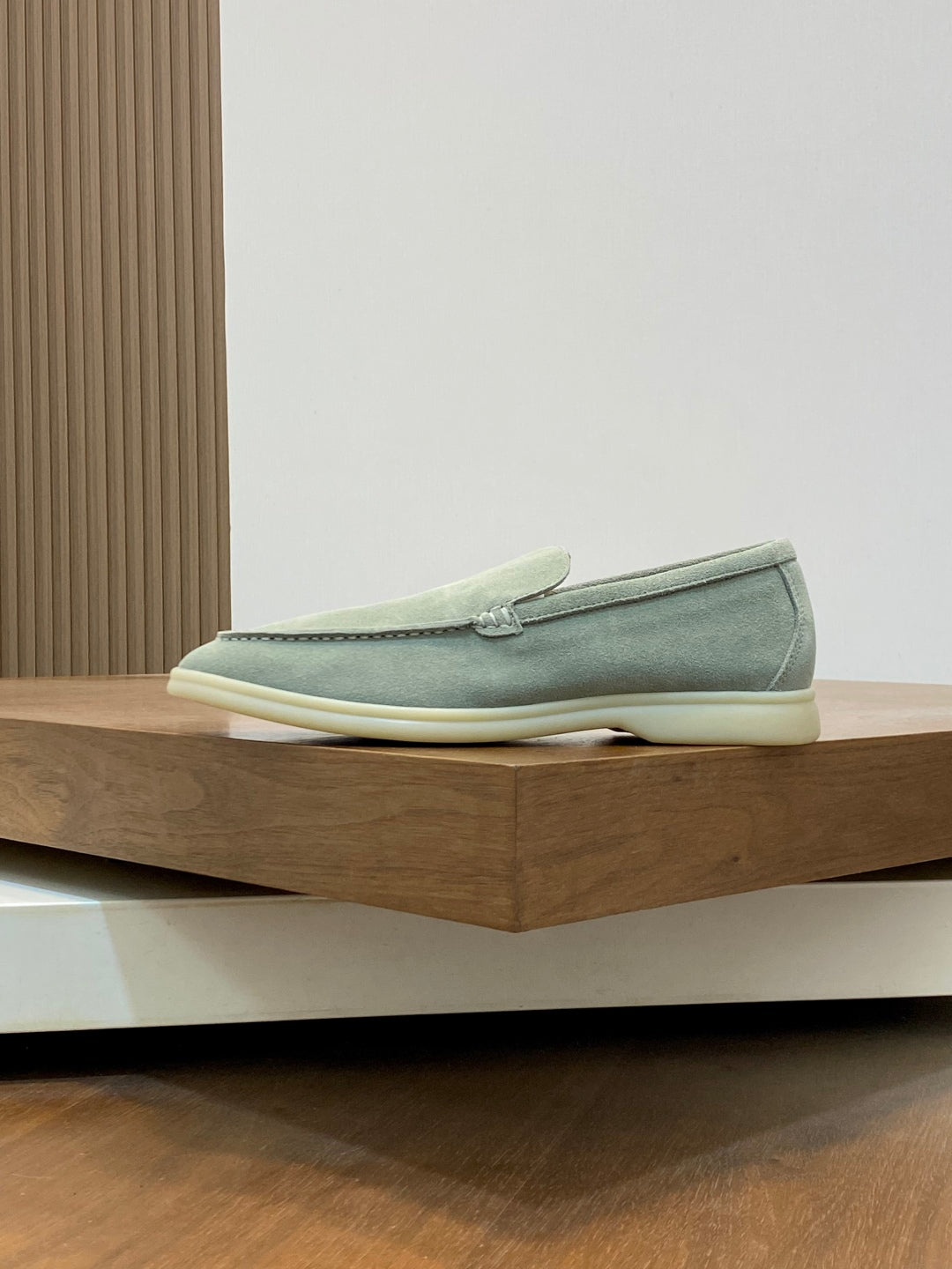 Loro Piana Suede Leather Slip-On Loafers