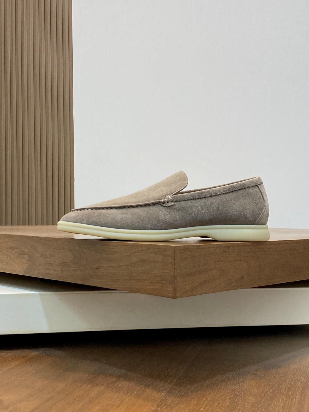 Loro Piana Suede Leather Slip-On Loafers