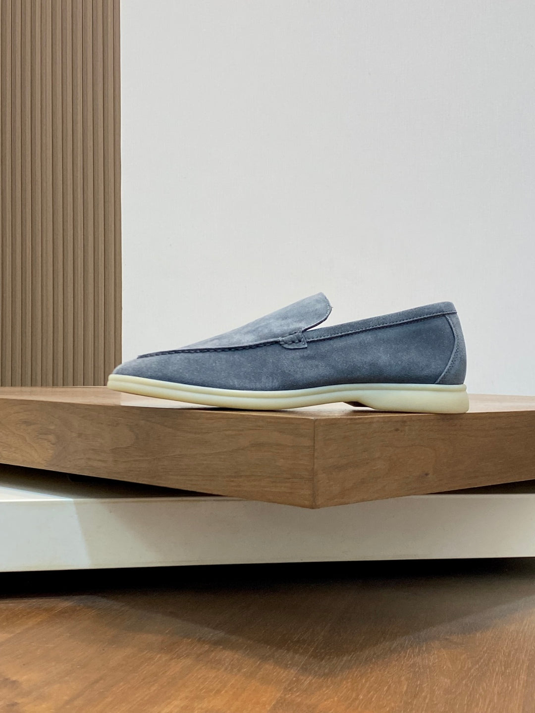 Loro Piana Suede Leather Slip-On Loafers