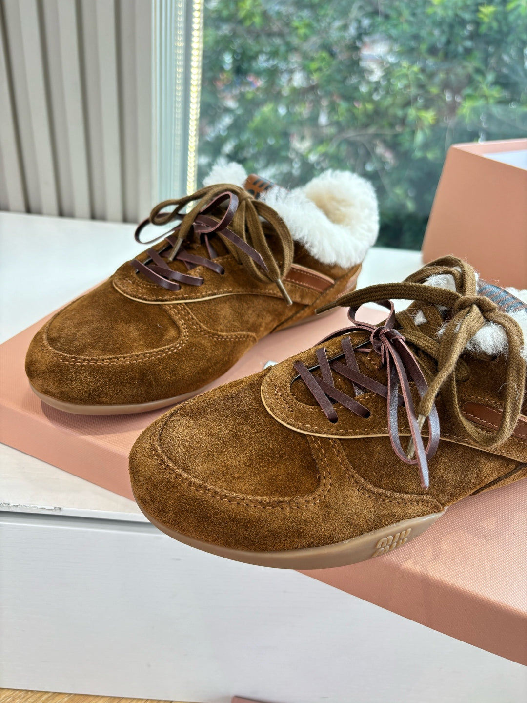Miu Miu x New Balance 530 Suede Sneakers