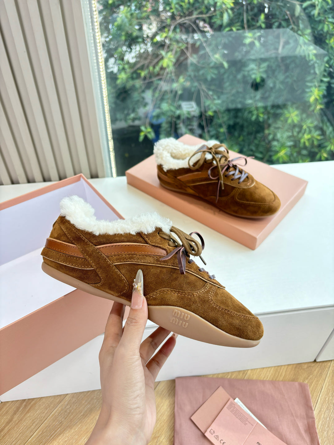 Miu Miu x New Balance 530 Suede Sneakers