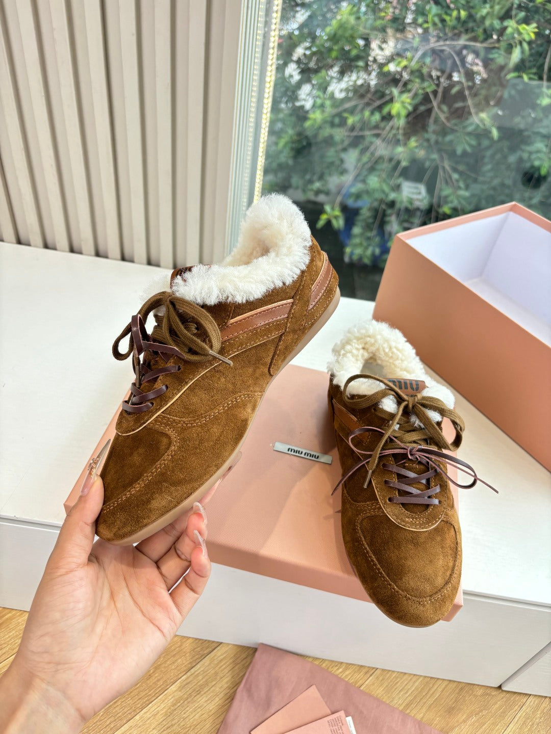 Miu Miu x New Balance 530 Suede Sneakers