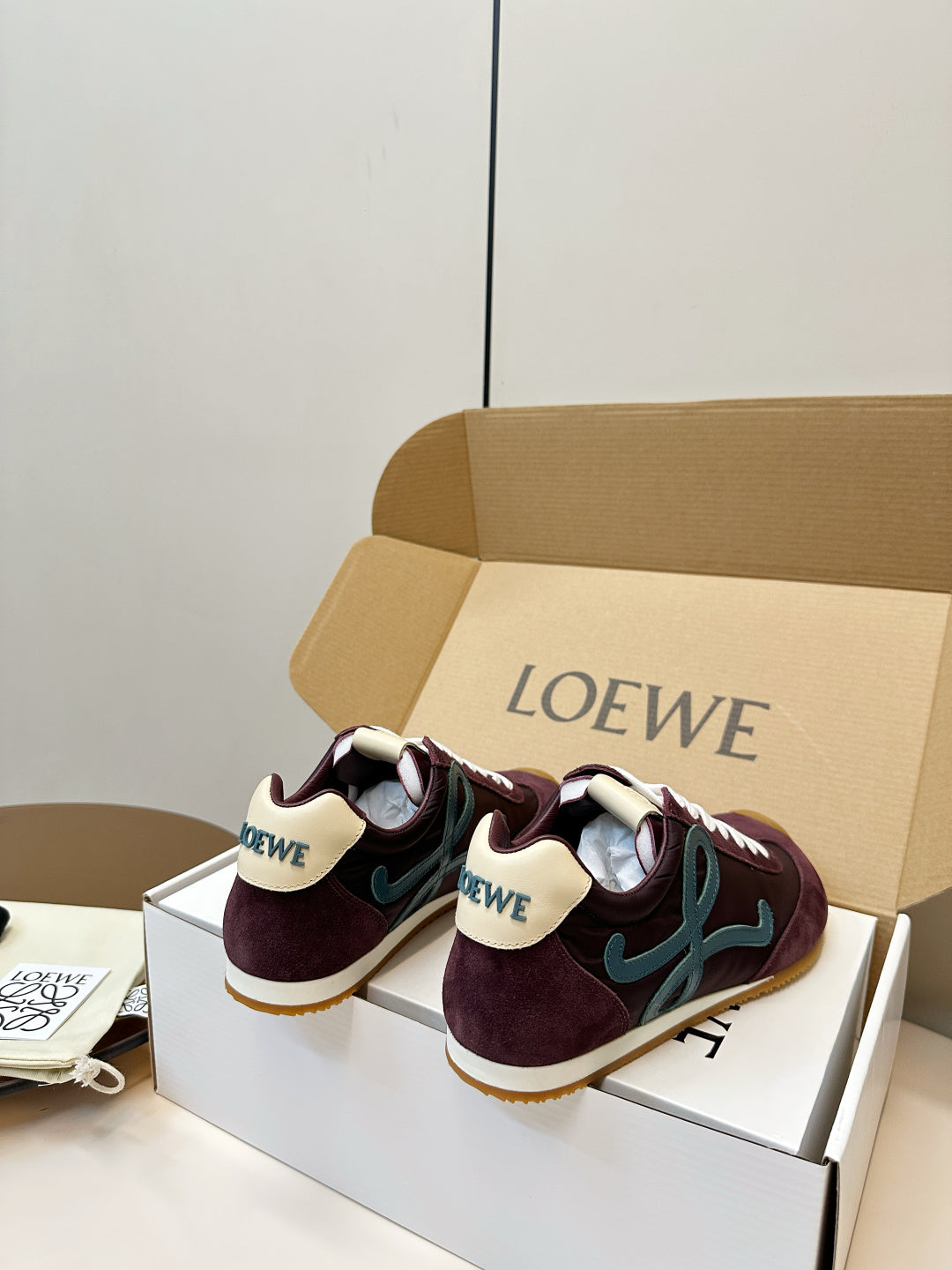 Loewe Ballet Runner 2.0 Burgundy Sneakers