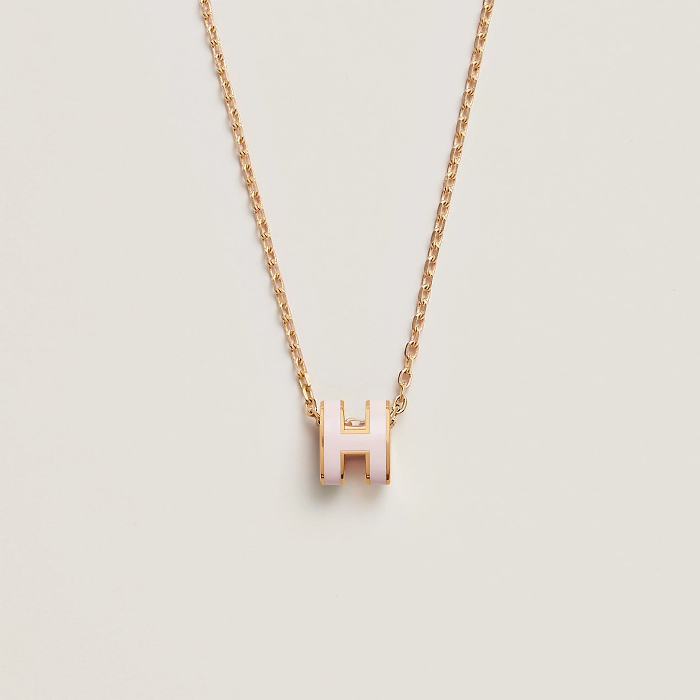 HERMES Gold Pop H Necklace Metal(Mini/Many)