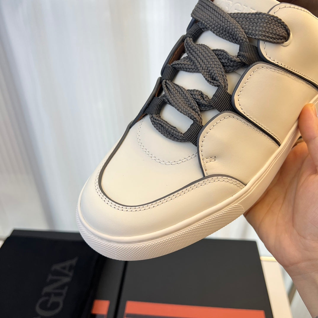 Zegna TIZIANO Calfskin Low-Top Sneakers