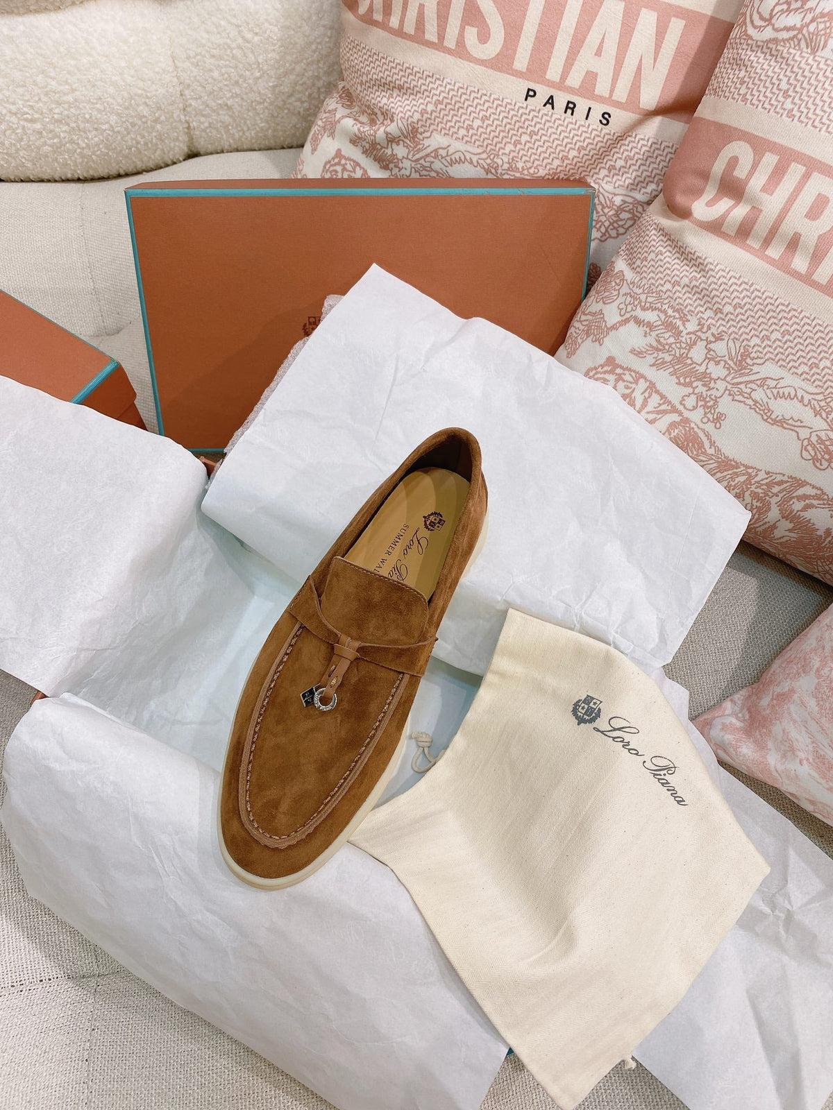 Loro Piana Glossy Cashmere Loafers