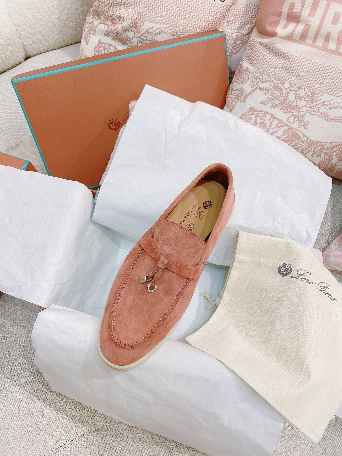 Loro Piana Glossy Cashmere Loafers