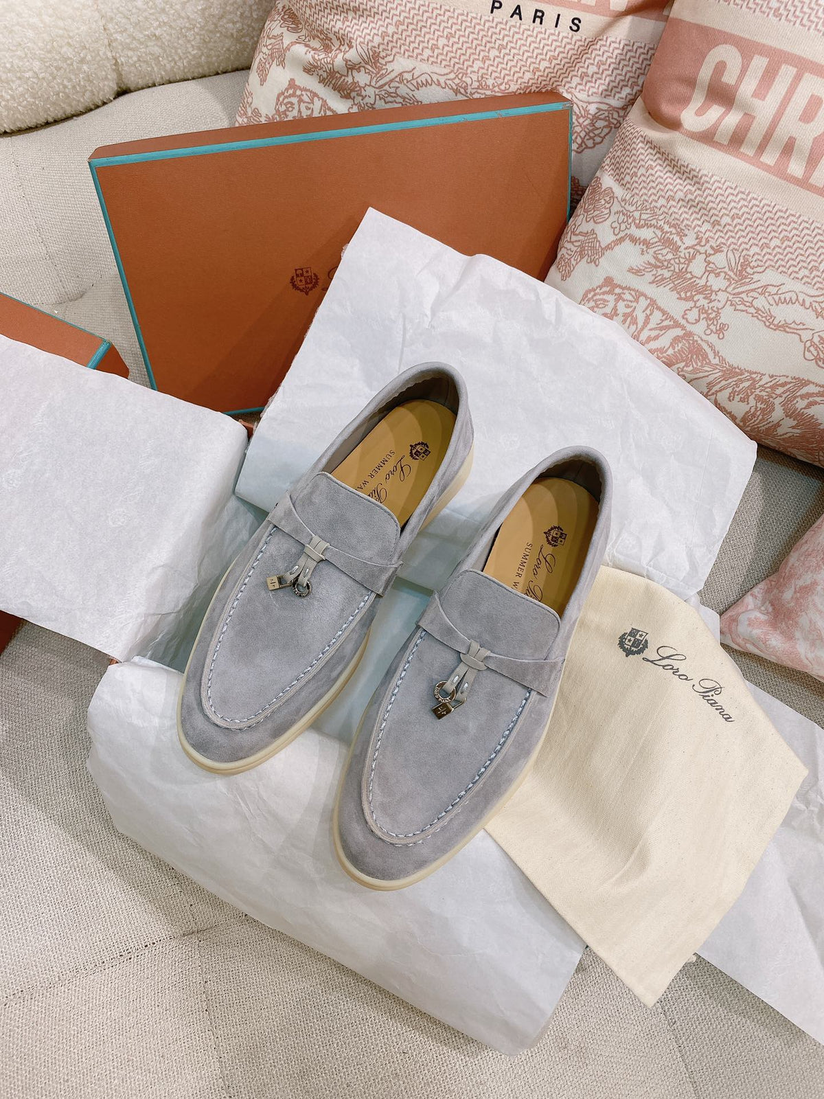 Loro Piana Glossy Cashmere Loafers