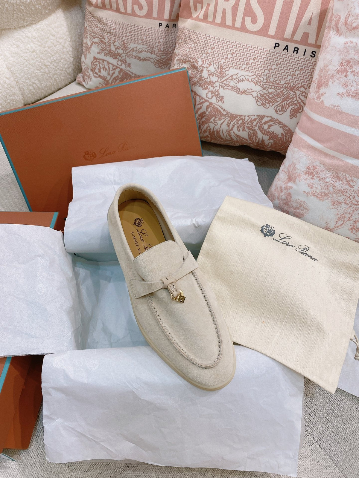 Loro Piana Glossy Cashmere Loafers