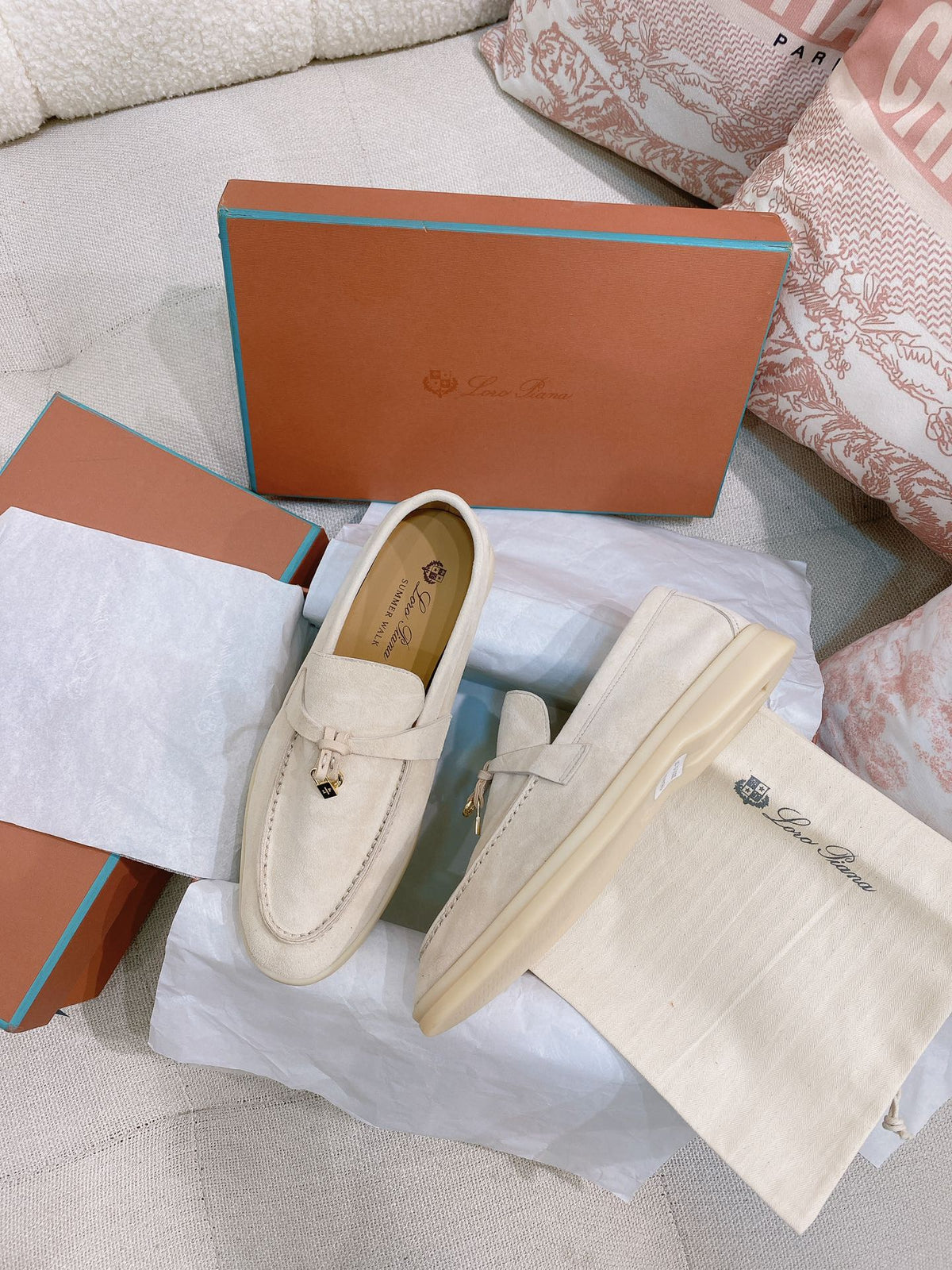 Loro Piana Glossy Cashmere Loafers