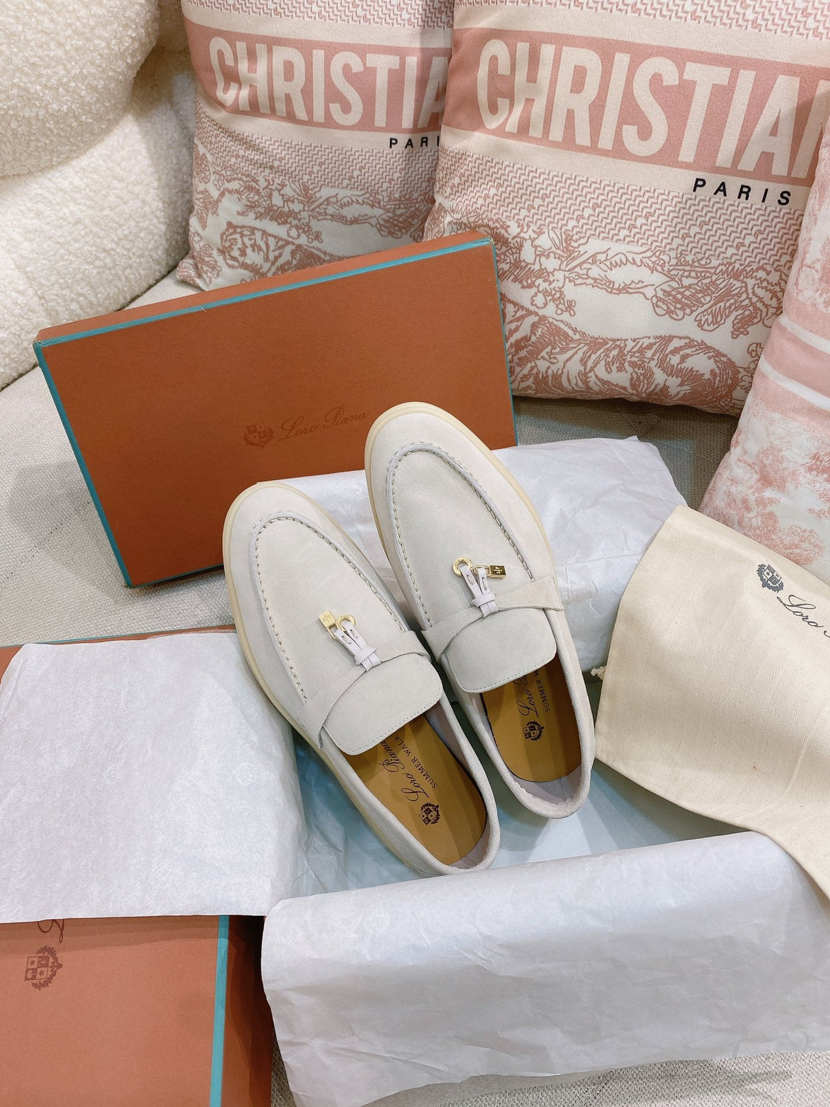 Loro Piana Glossy Cashmere Loafers