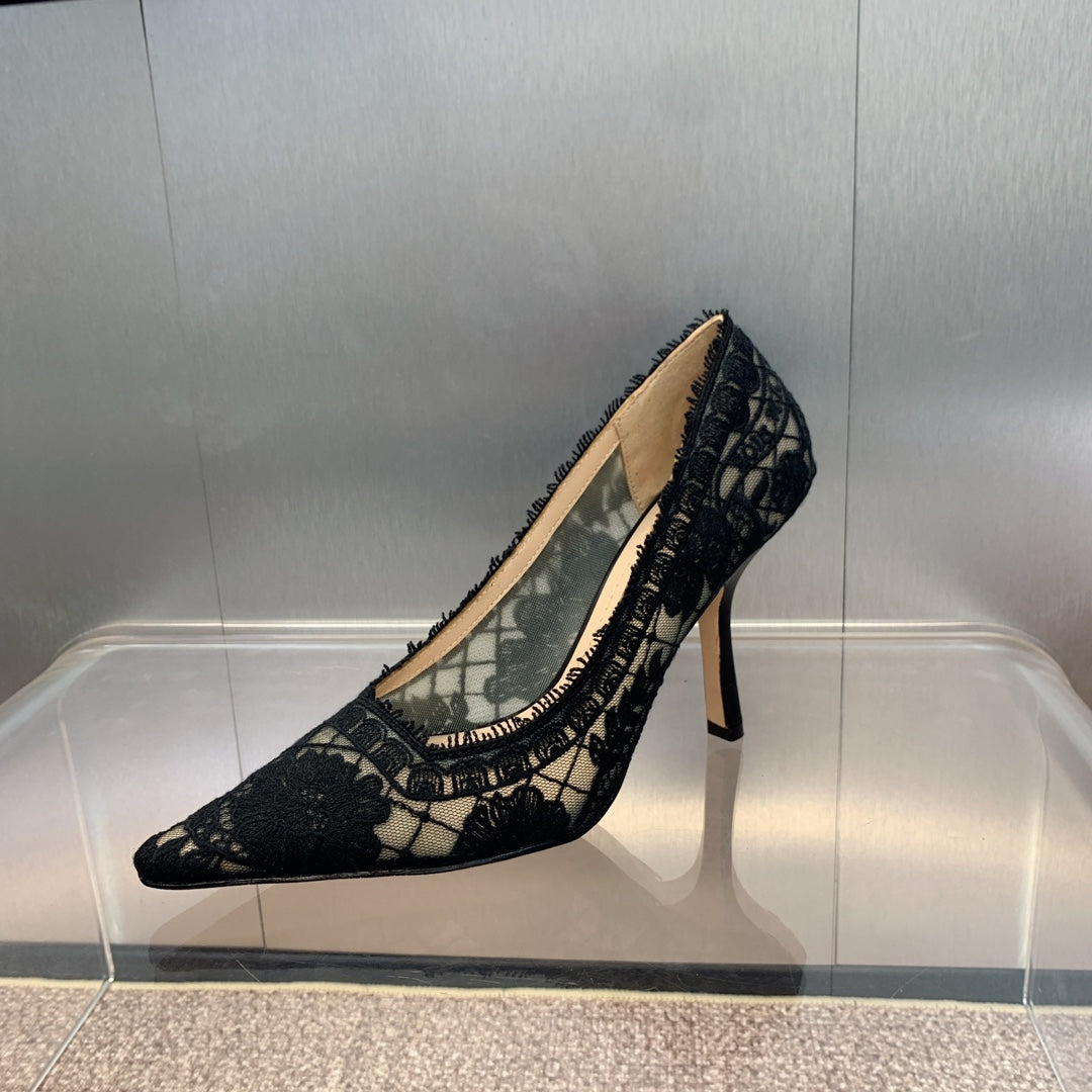 Dior CD Roses Jacquard Embroidery High-Heel Pumps – 2024 Spring/Summer Collection