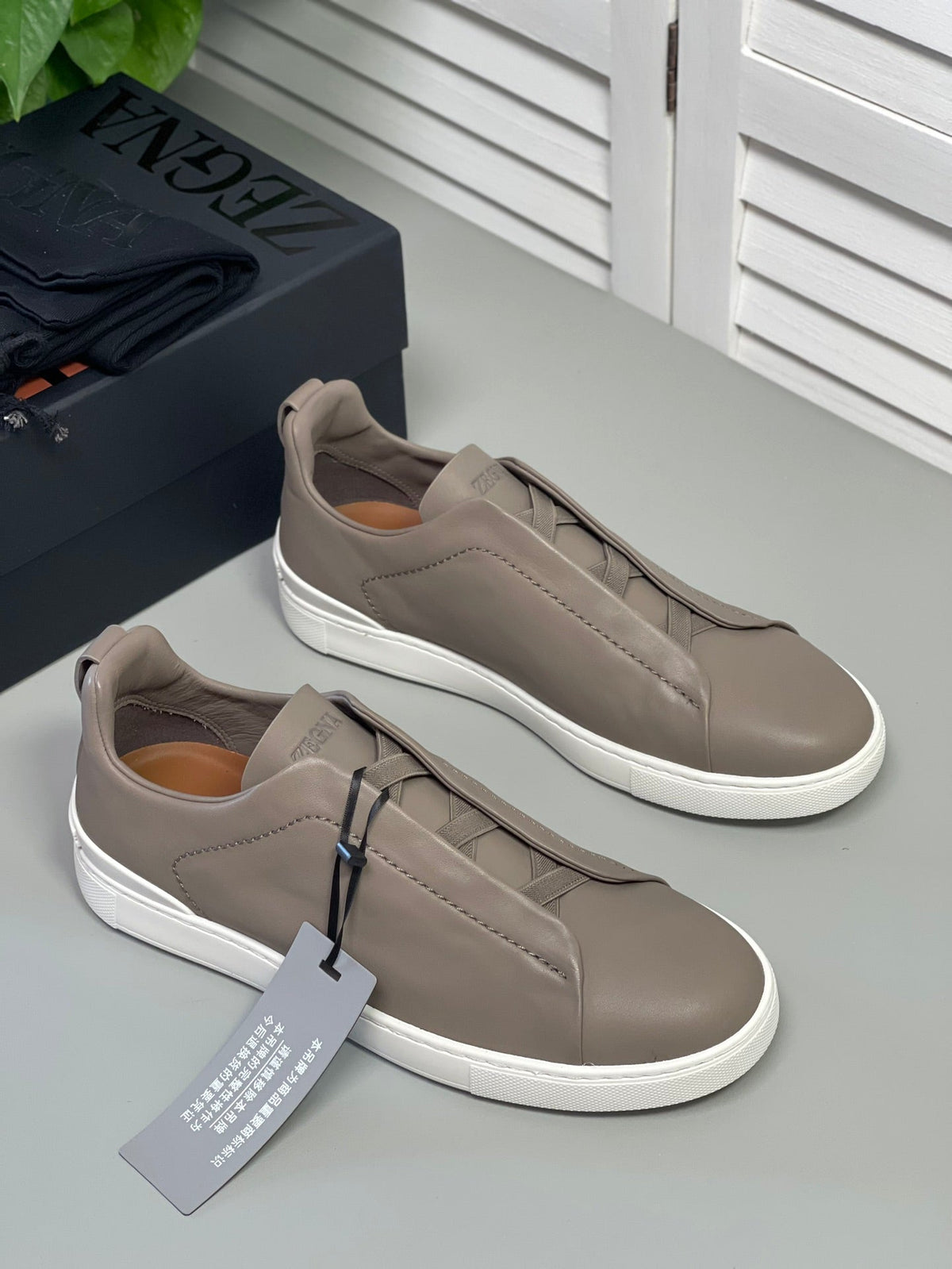 Zegna SECONDSKIN Triple Stitch Low-Top Sneakers