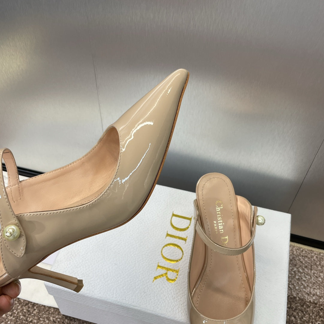 Dior J'Adior Jolie Pearl Pointed-Toe Mules – 2024 Spring/Summer Collection