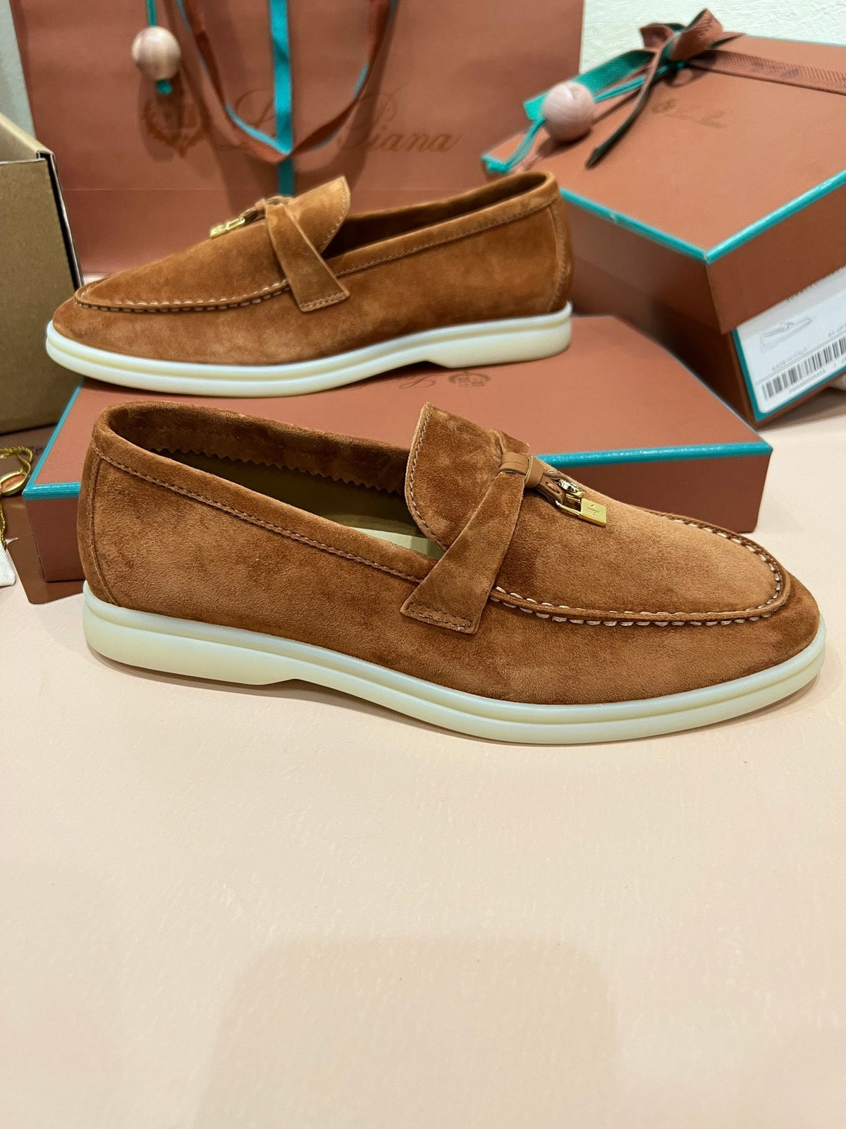 Loro Piana Classic Suede Backless Mules