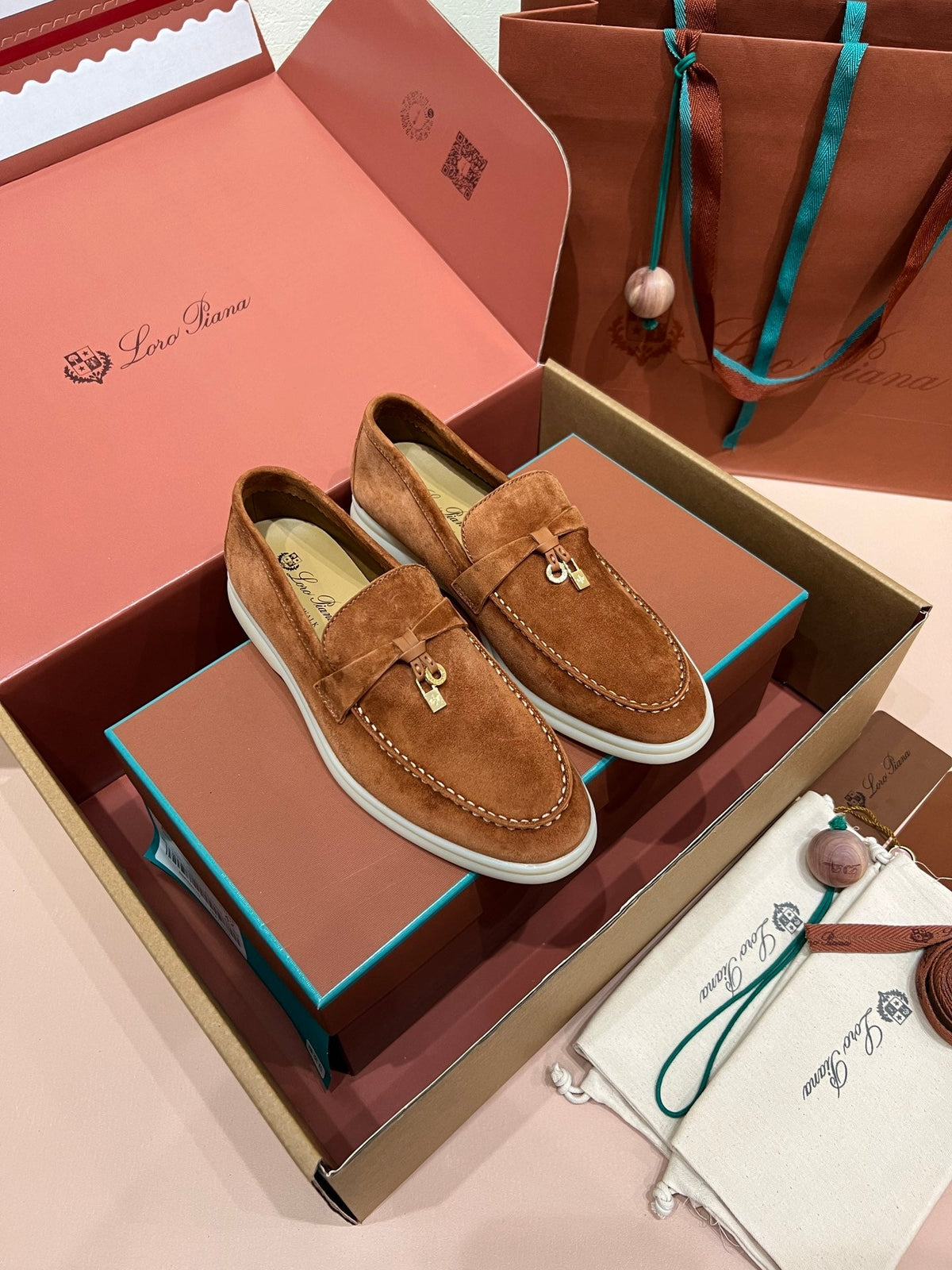 Loro Piana Classic Suede Backless Mules
