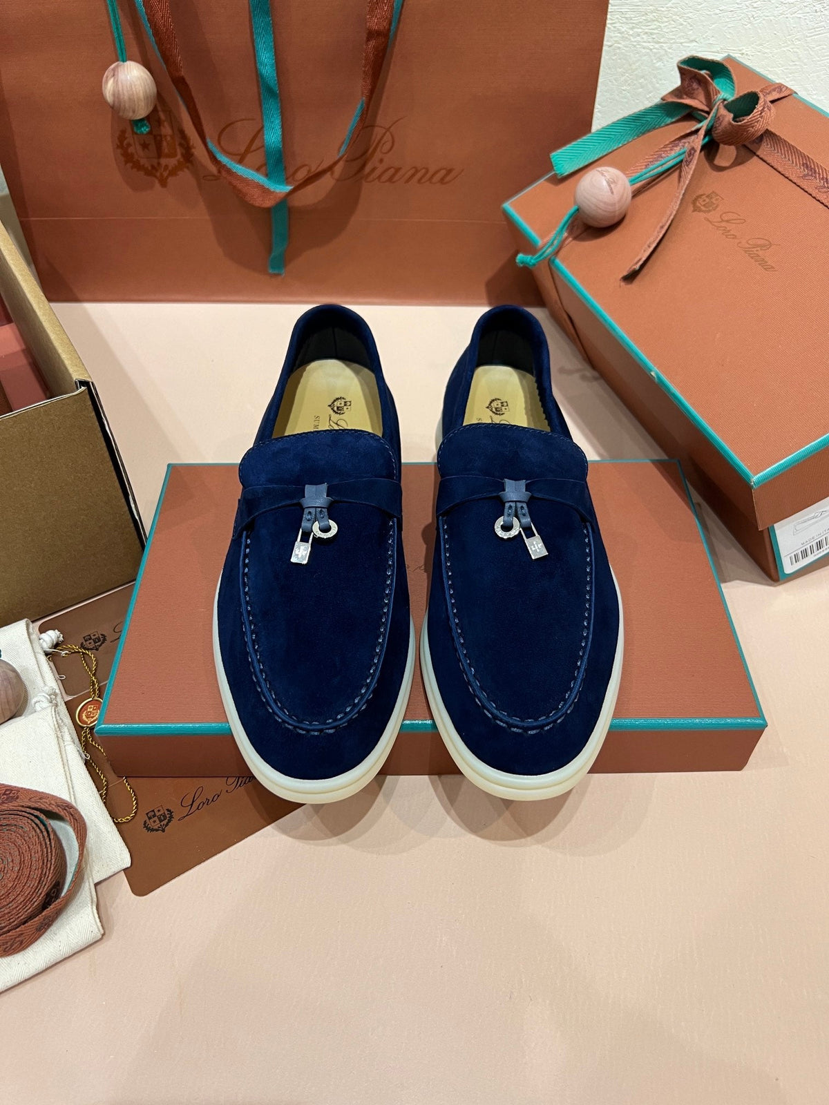 Loro Piana Classic Suede Backless Mules