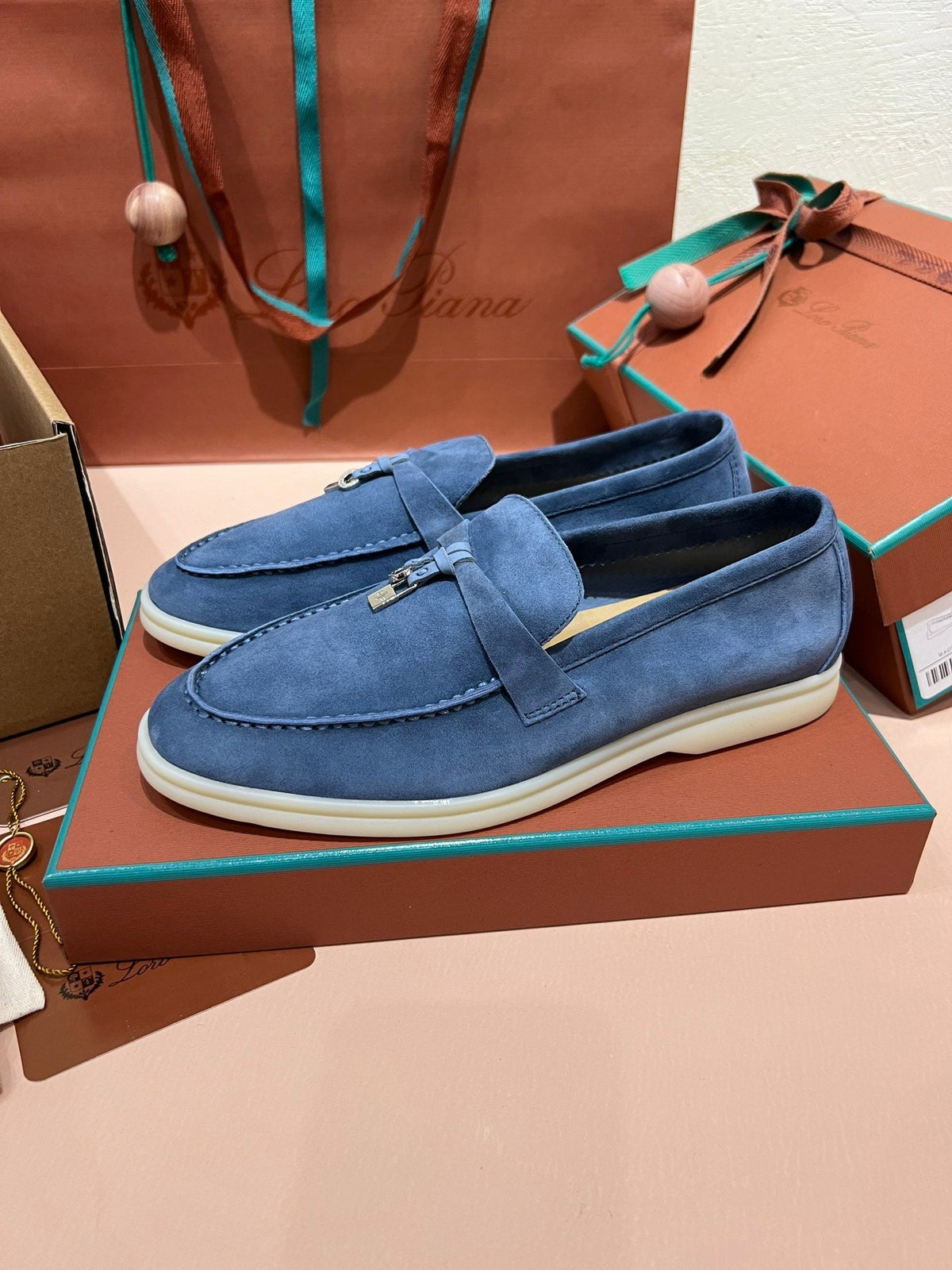 Loro Piana Classic Suede Backless Mules