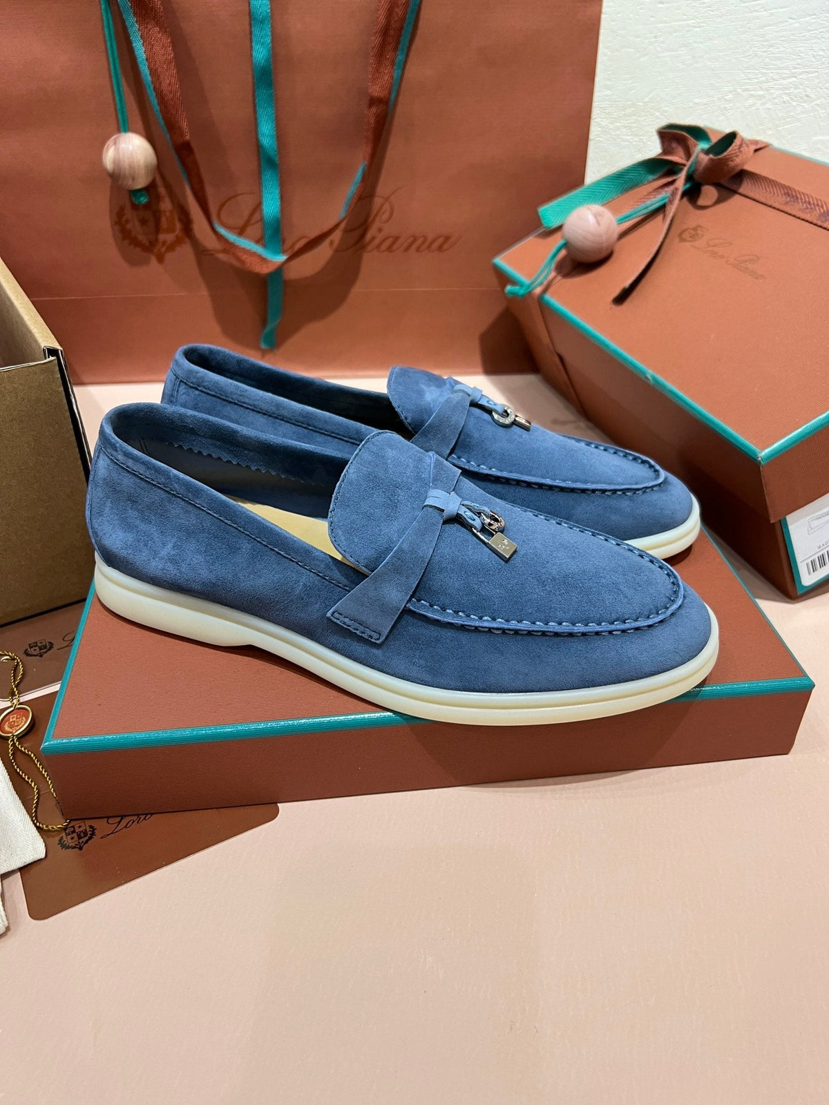 Loro Piana Classic Suede Backless Mules