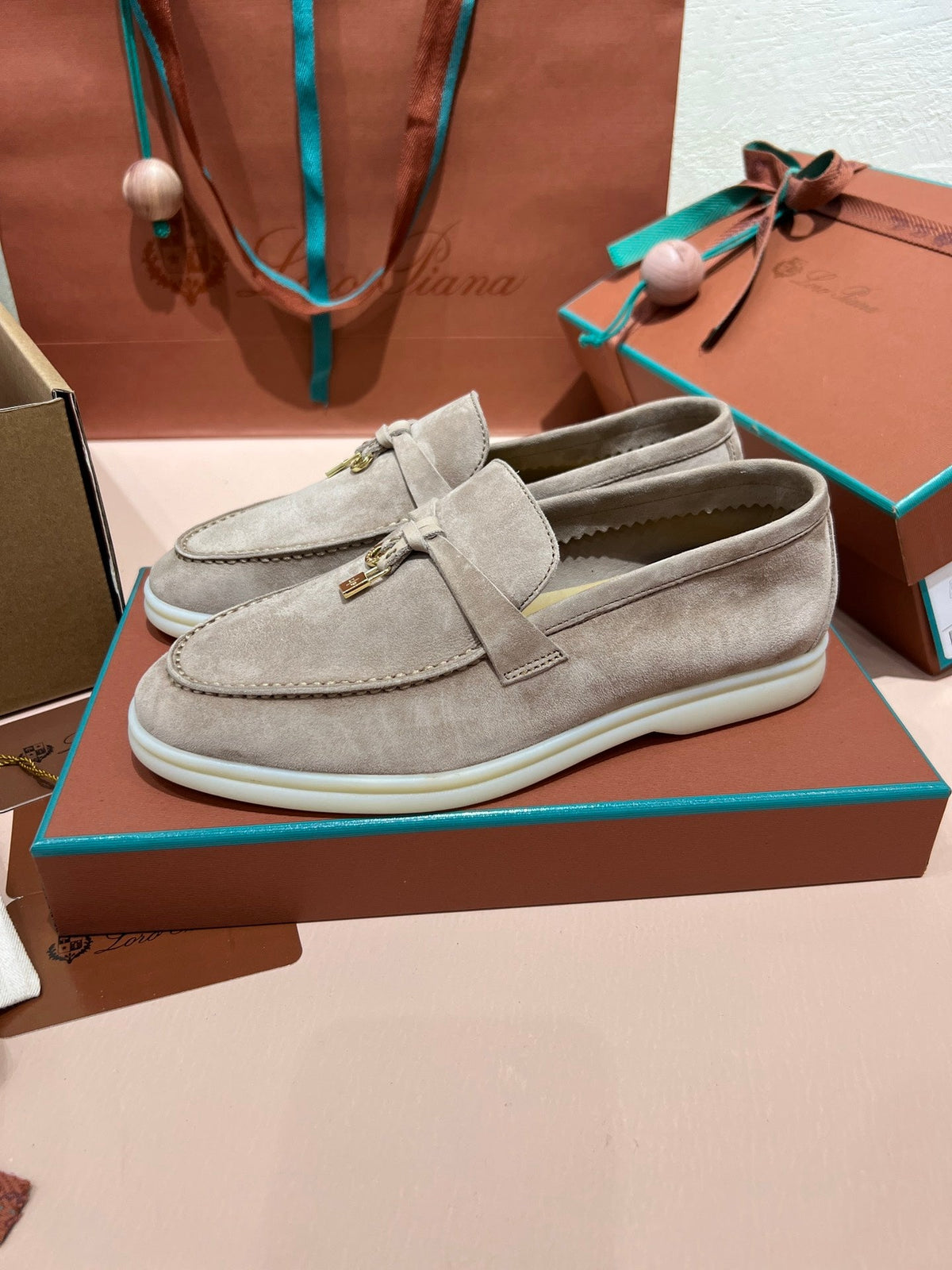 Loro Piana Classic Suede Backless Mules