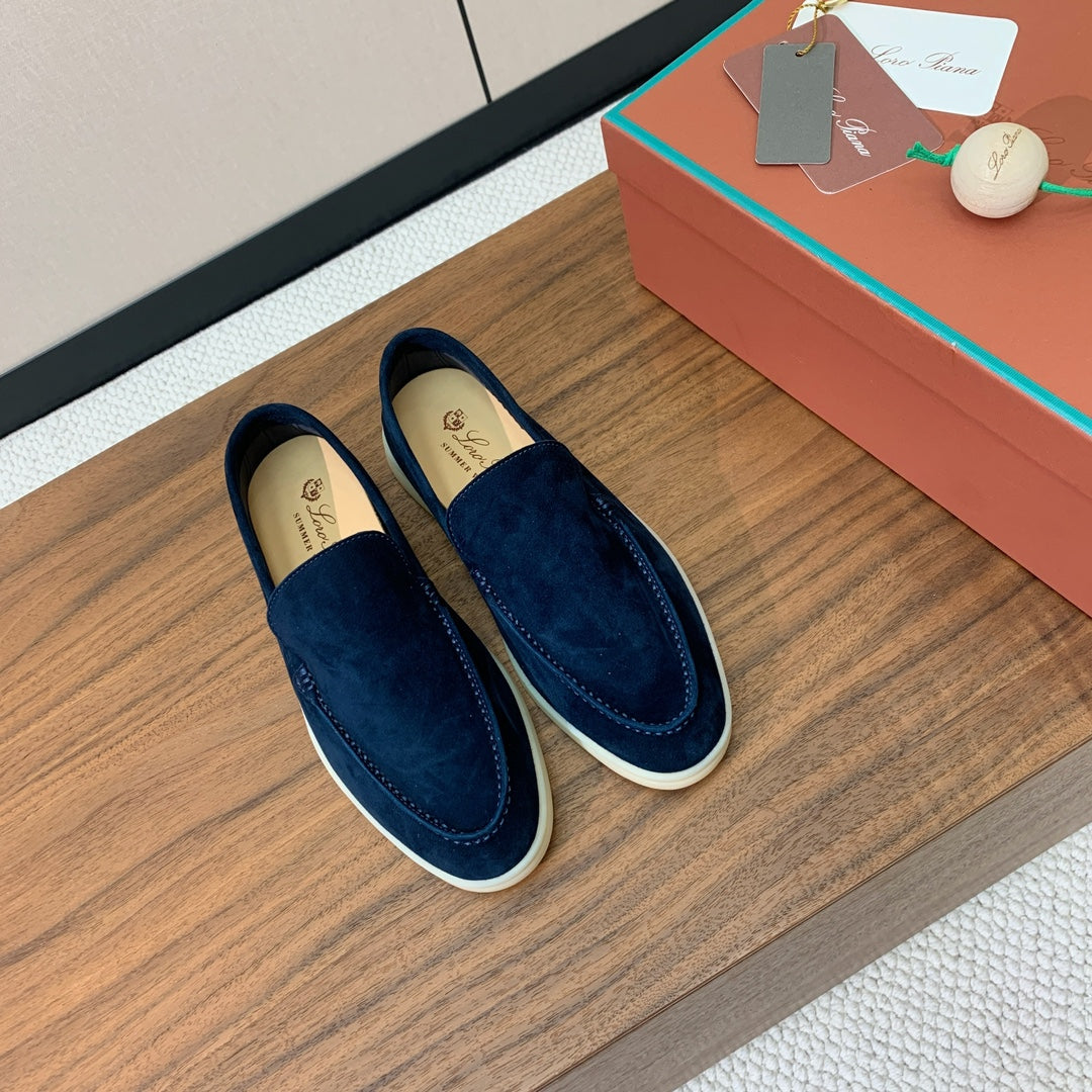 Loro Piana Glossy Cashmere Loafers