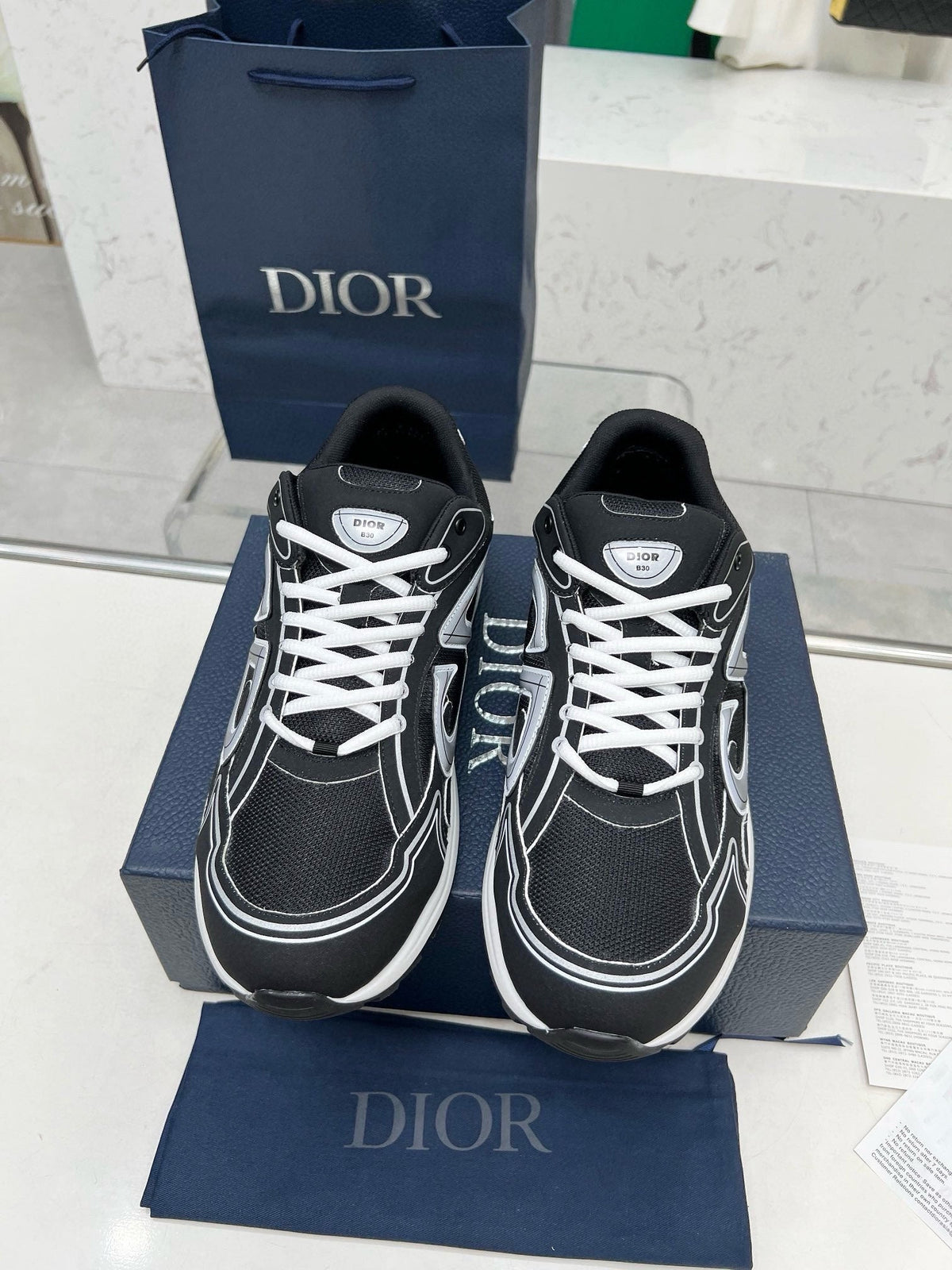 Dior B30 Unisex Mesh and Leather Sneakers