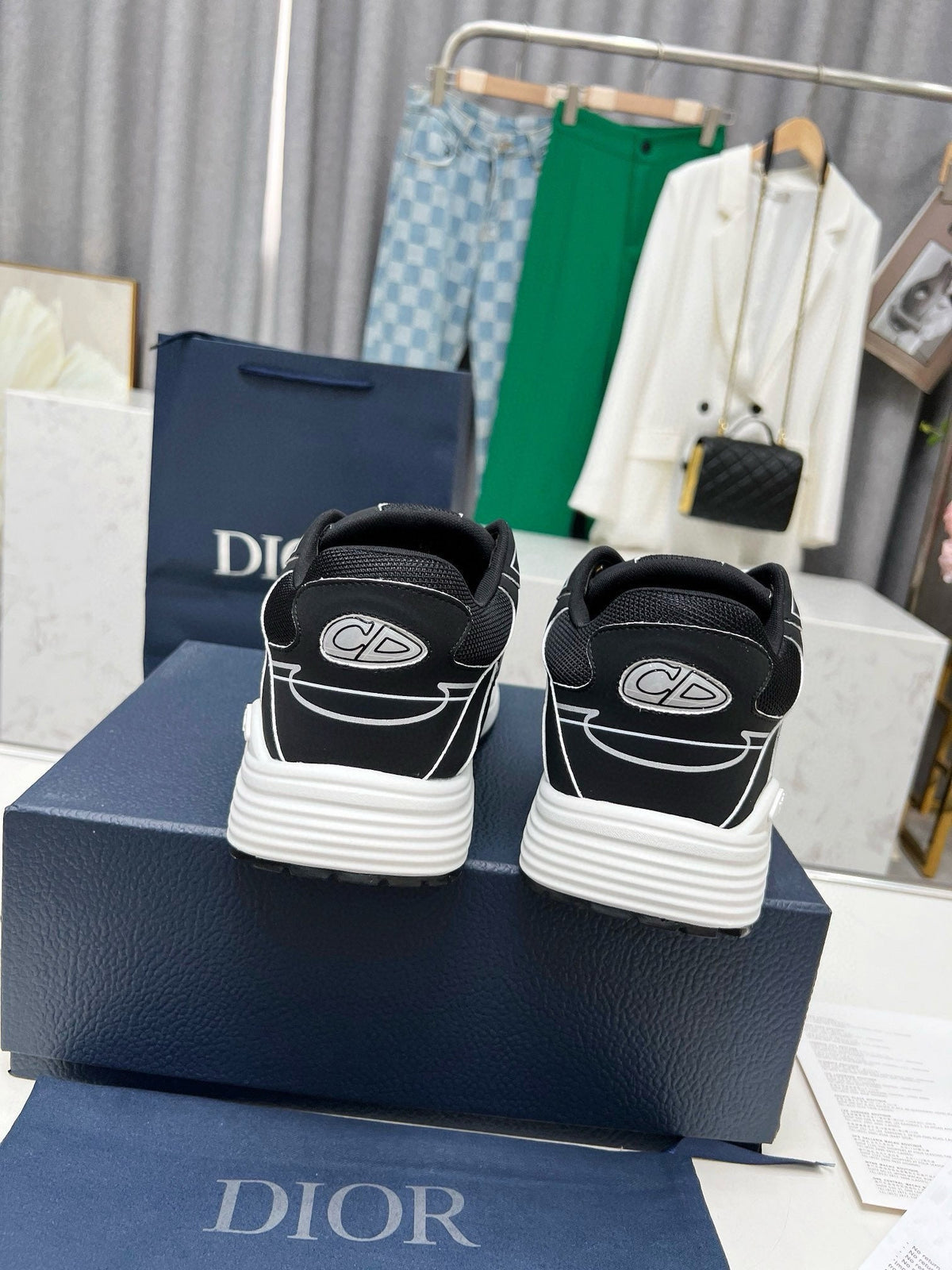 Dior B30 Unisex Mesh and Leather Sneakers