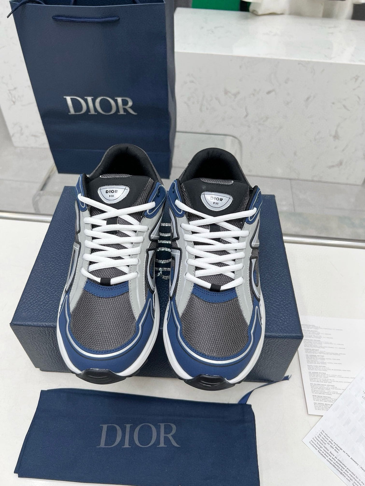 Dior B30 Unisex Mesh and Leather Sneakers