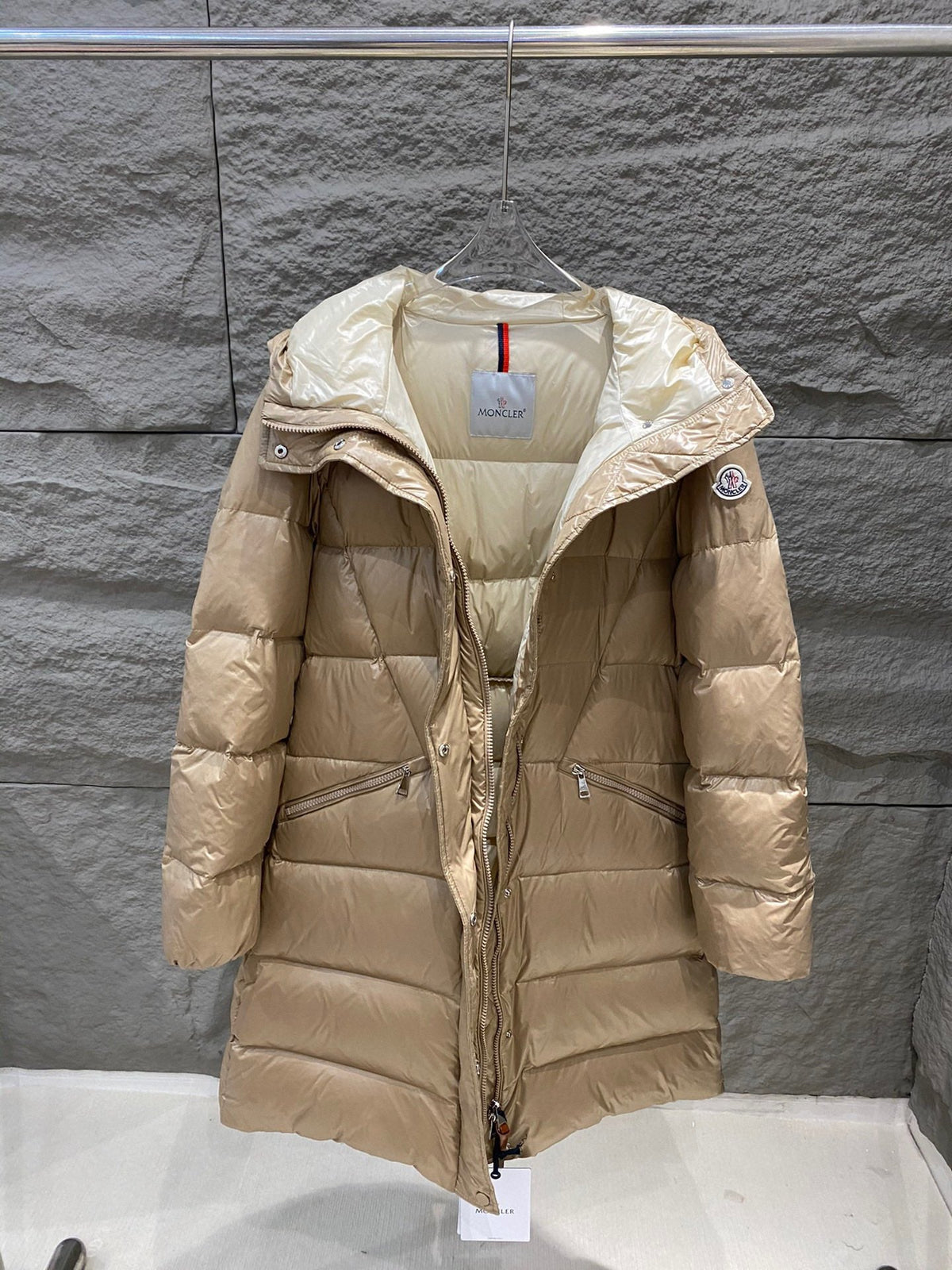 Moncler Bellevue Women's Long Belted Down Jacket