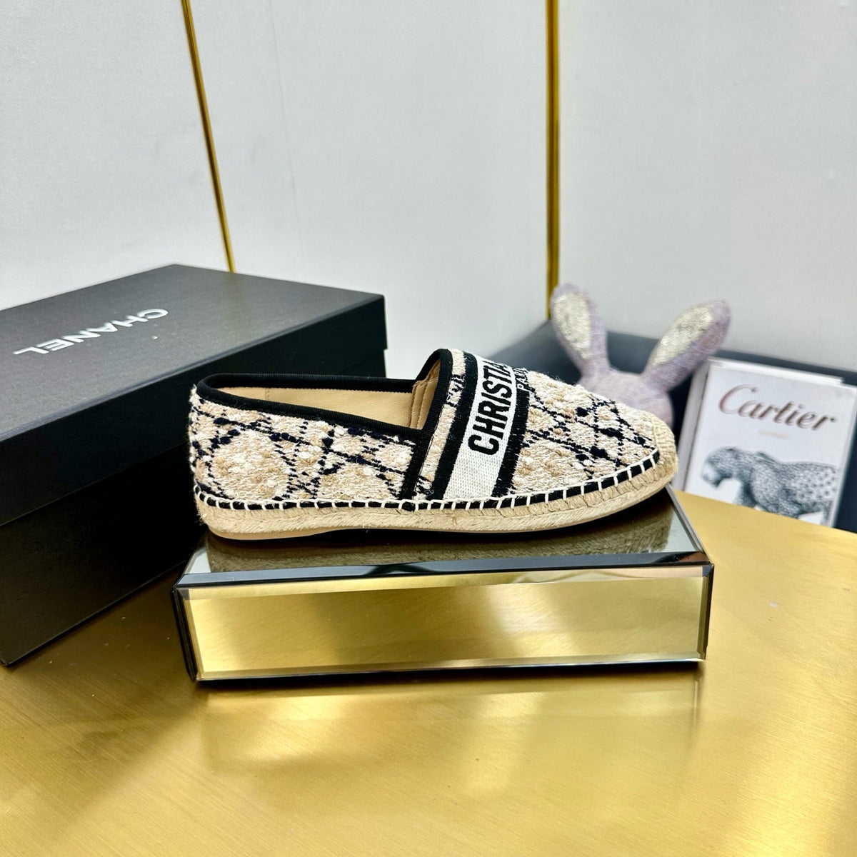 Dior Granville Embroidered Espadrille Flats