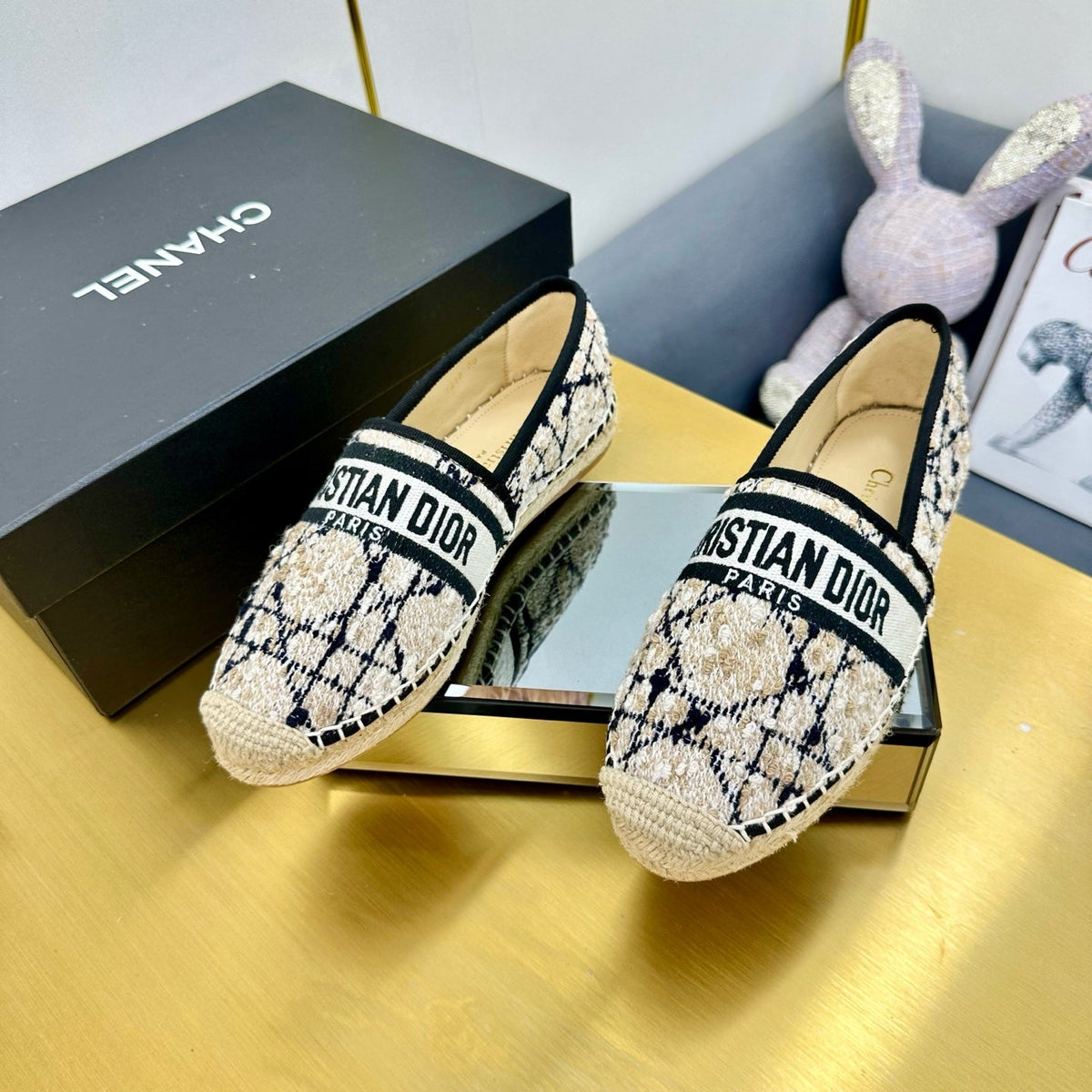 Dior Granville Embroidered Espadrille Flats