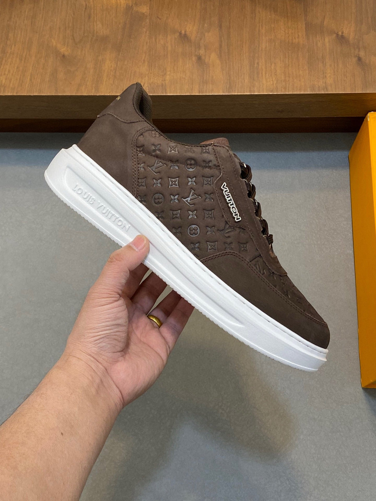 Louis Vuitton Embossed Calfskin Sneakers