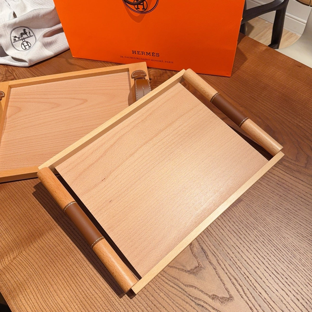 Hermès Croatian Beechwood Tray