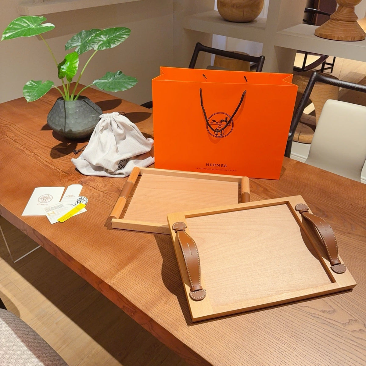 Hermès Croatian Beechwood Tray