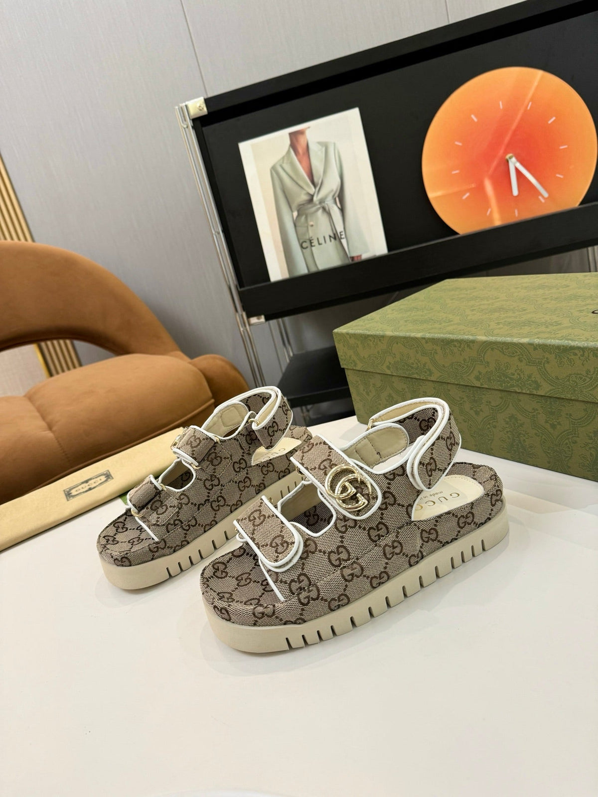 Gucci Velcro Platform Sandals – 2025 Collection