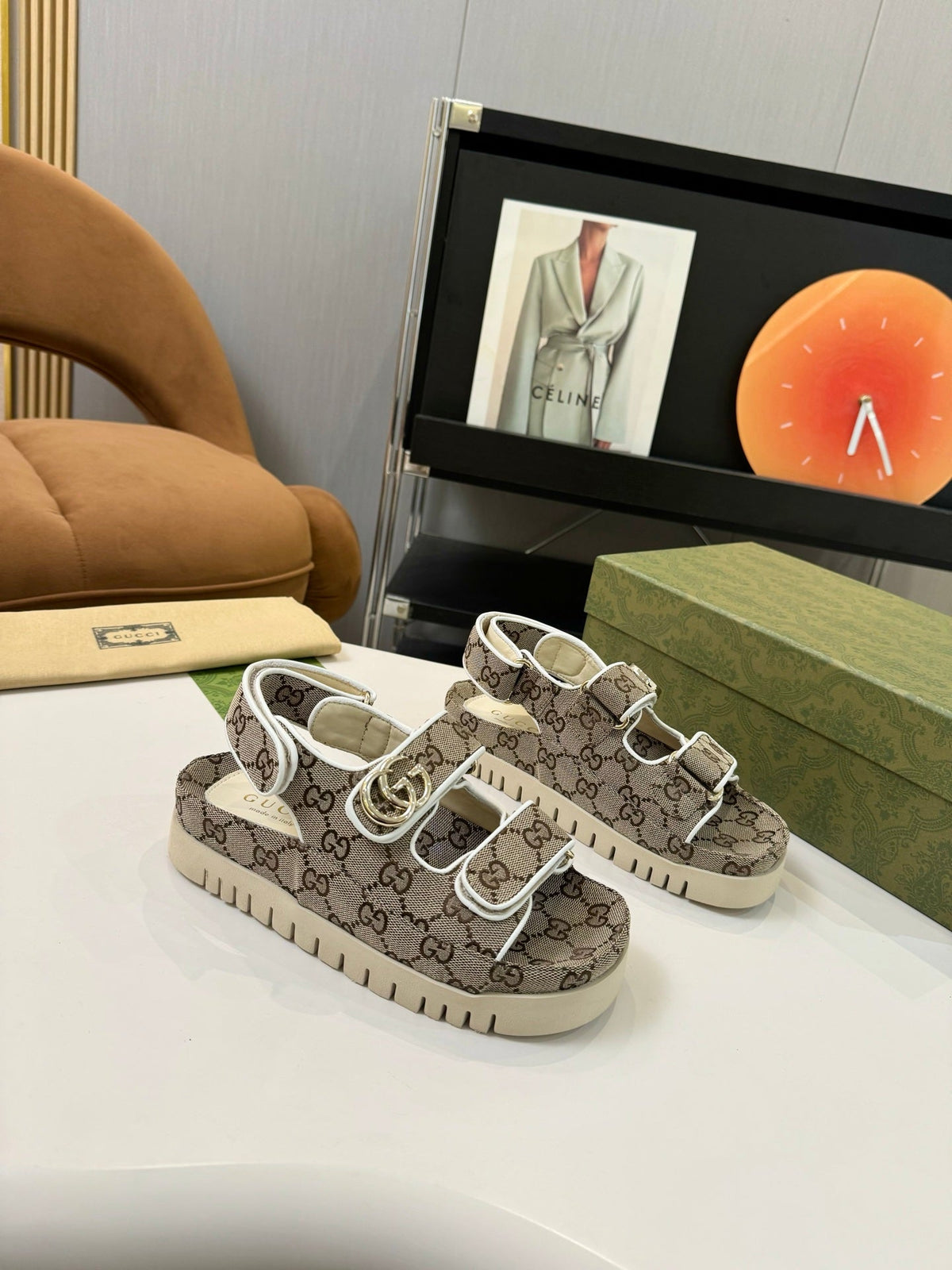 Gucci Velcro Platform Sandals – 2025 Collection