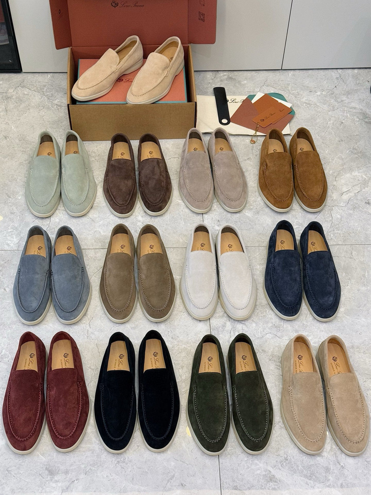 Loro Piana Italian Handmade Suede Driving Shoes