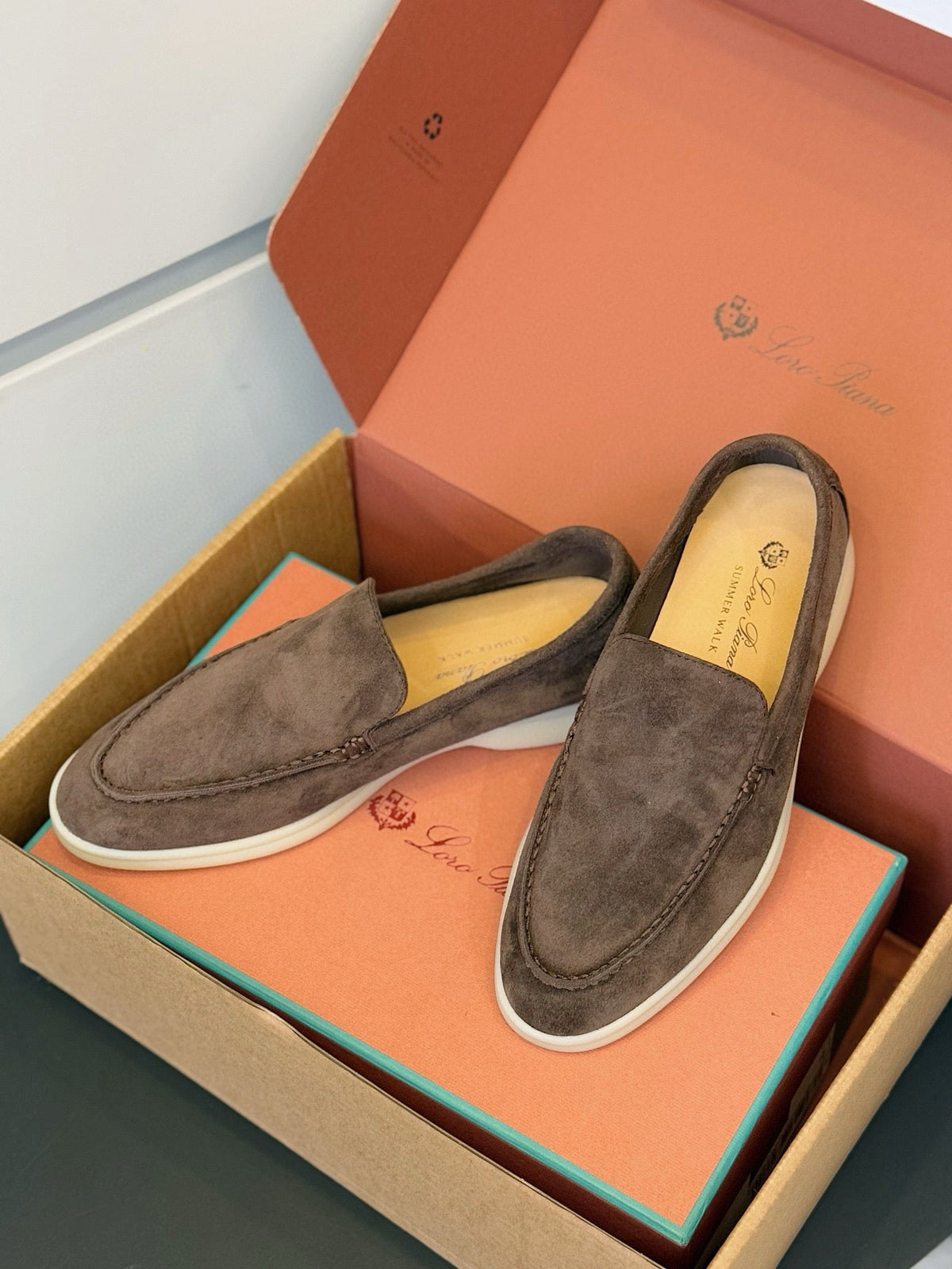 Loro Piana Italian Handmade Suede Driving Shoes
