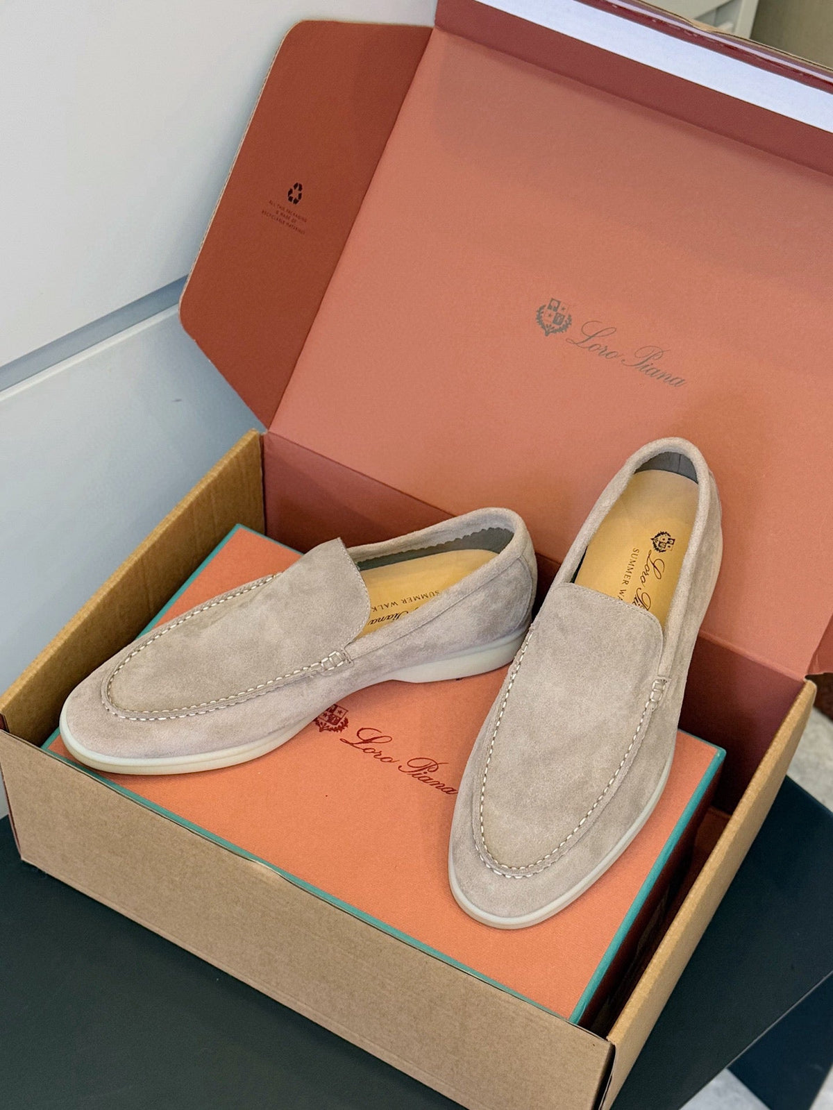 Loro Piana Italian Handmade Suede Loafers