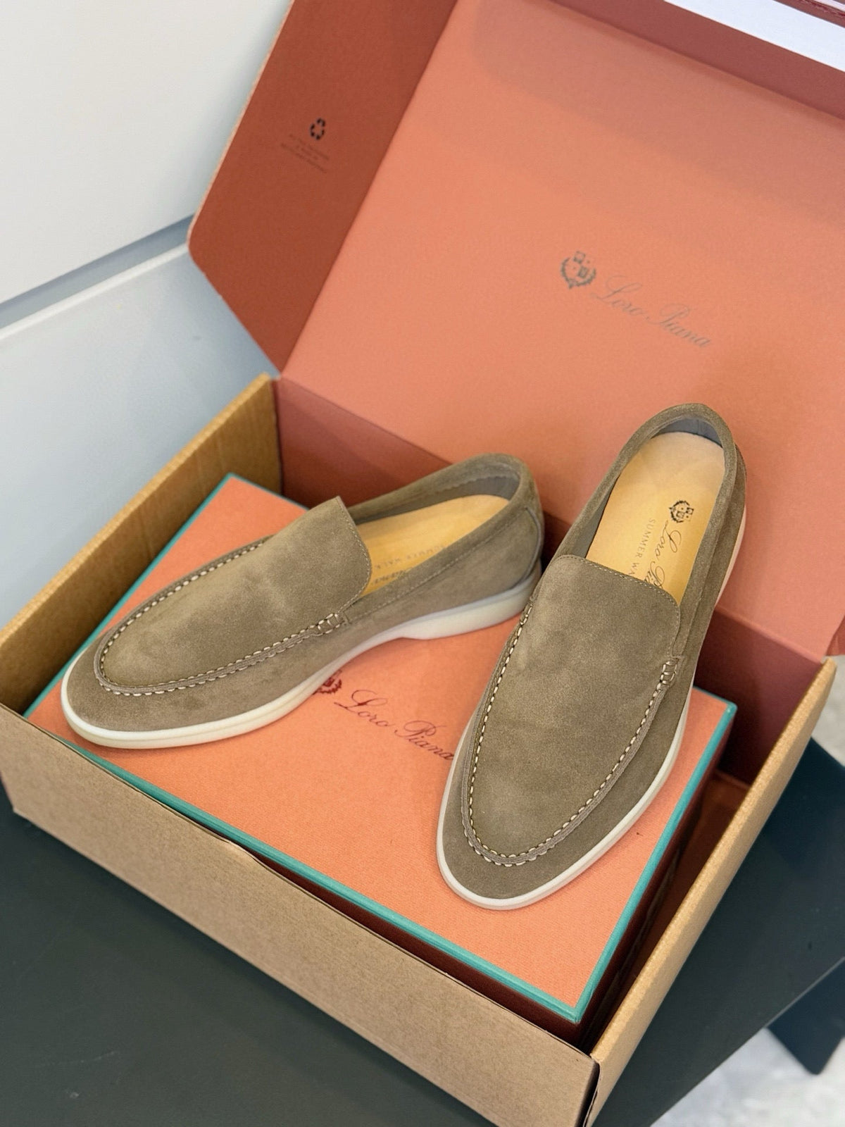 Loro Piana Italian Handmade Suede Driving Shoes