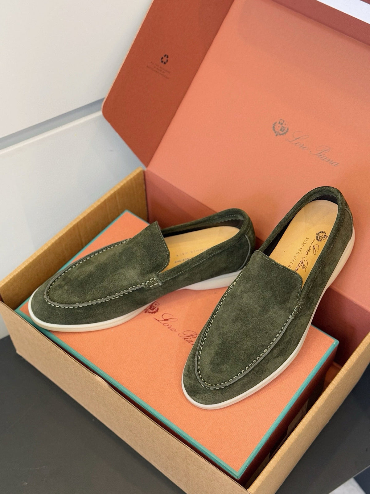 Loro Piana Italian Handmade Suede Driving Shoes