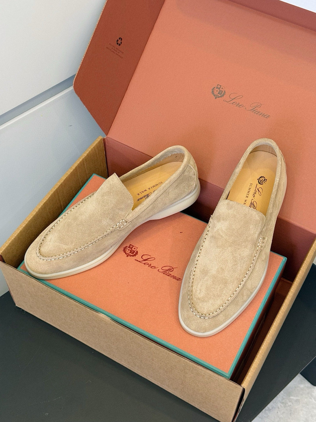 Loro Piana Italian Handmade Suede Driving Shoes