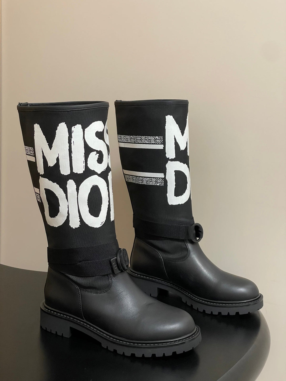 Dior D-Major Graffiti Mid-Tube Combat Boots – Autumn/Winter Collection