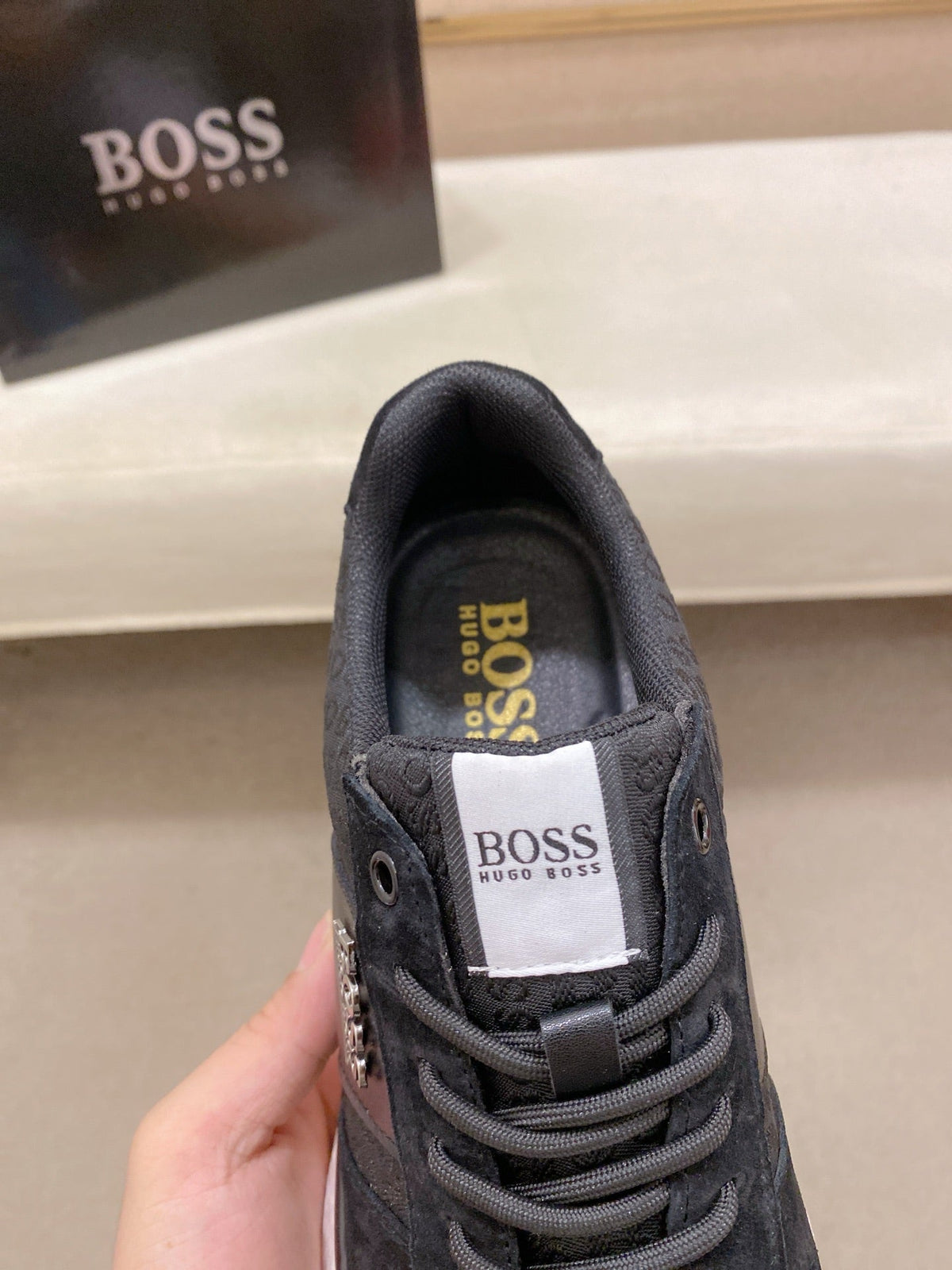 Boss Italian Leather Casual Sneakers
