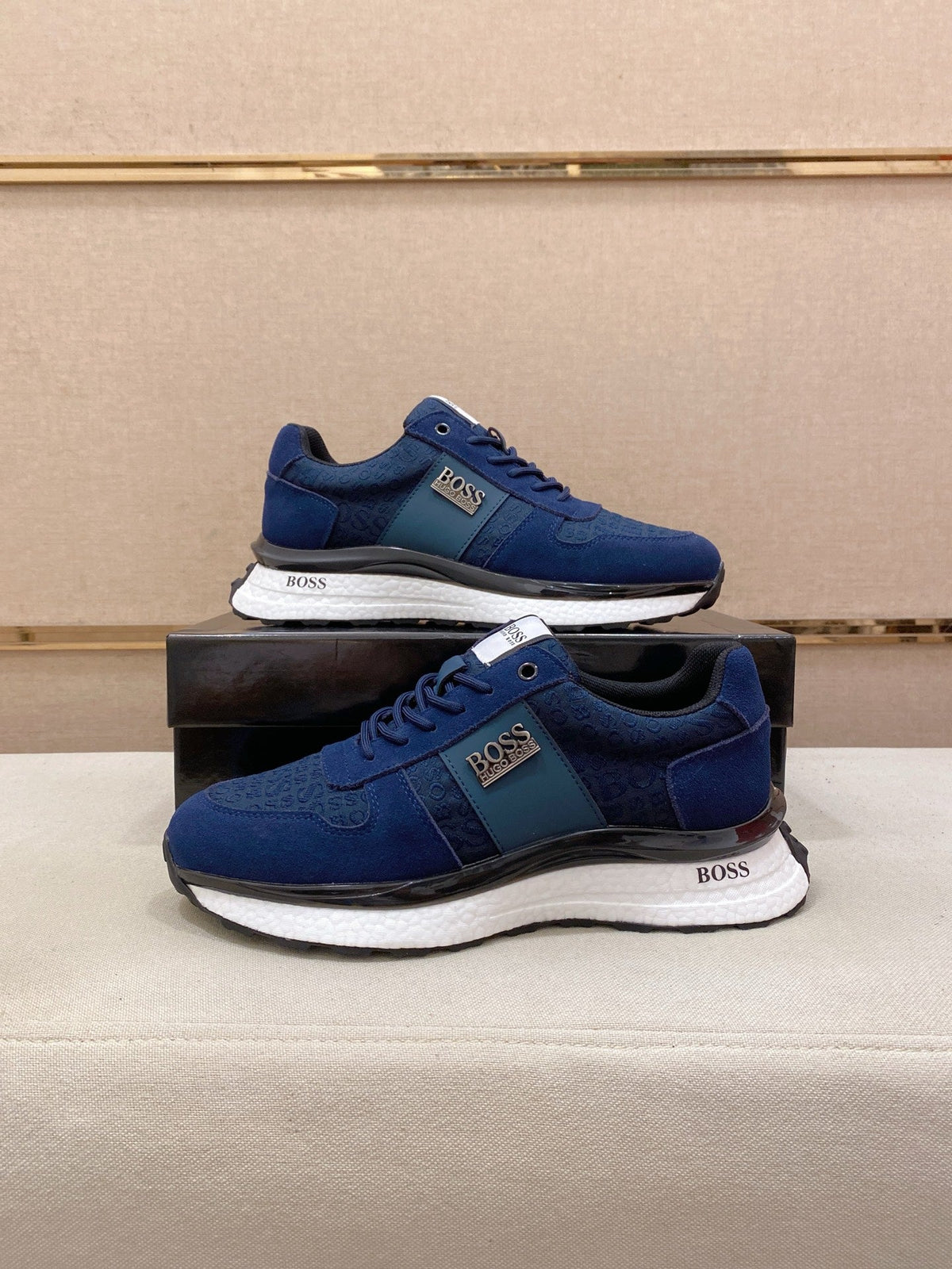 Boss Italian Leather Casual Sneakers