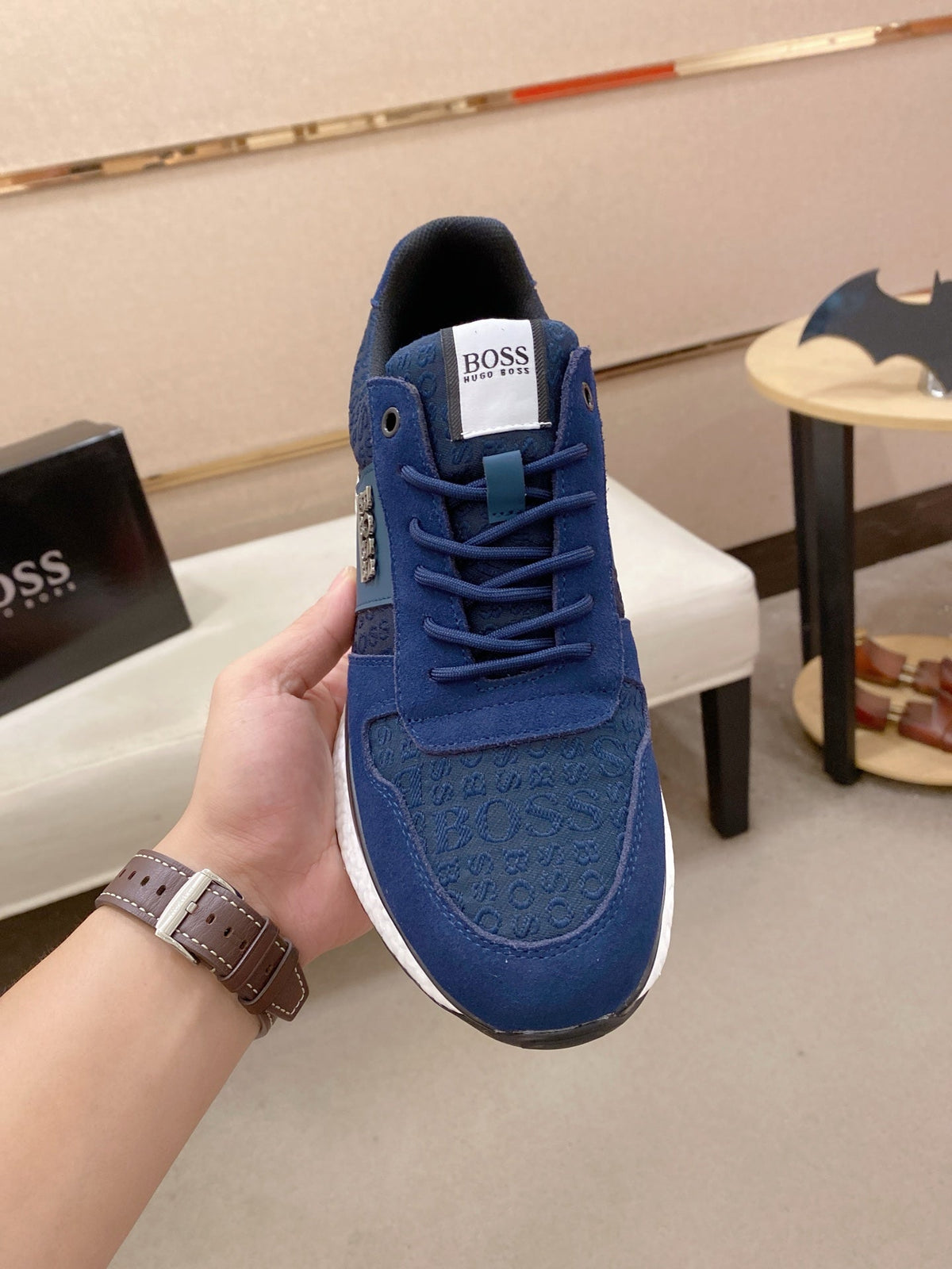 Boss Italian Leather Casual Sneakers