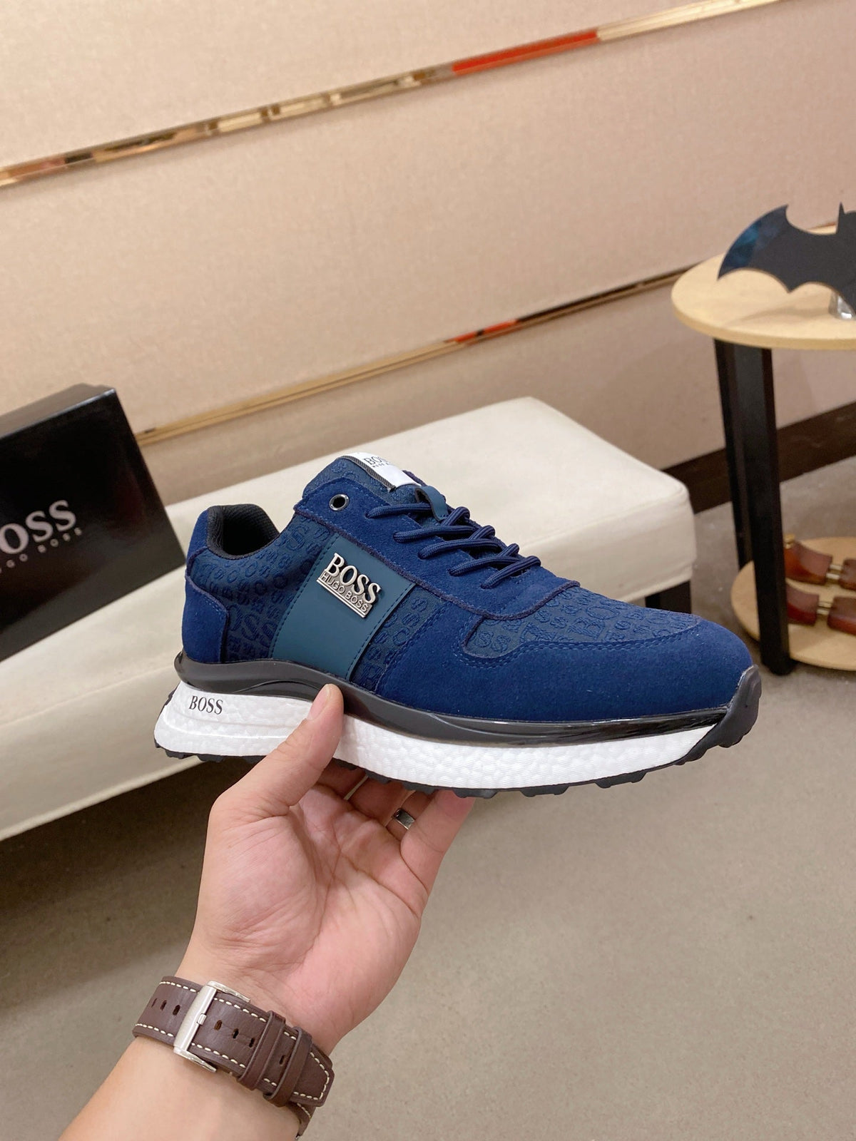 Boss Italian Leather Casual Sneakers
